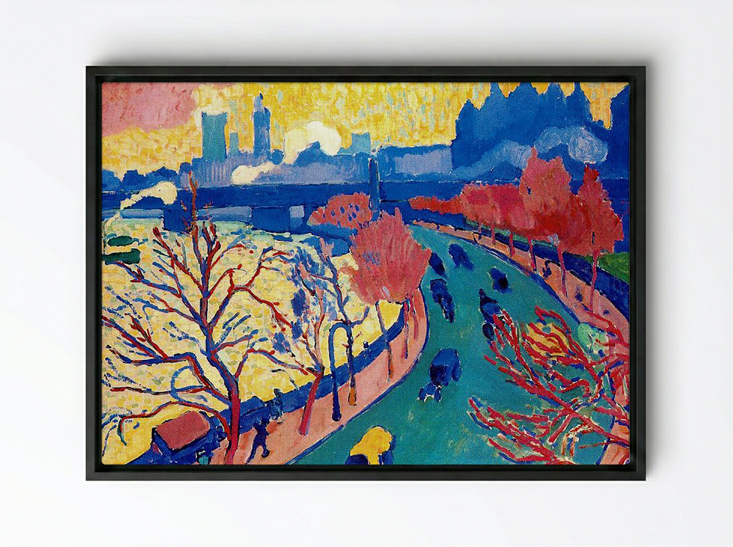 Charing Cross Bridge - André Derain - Framed Canvas Black