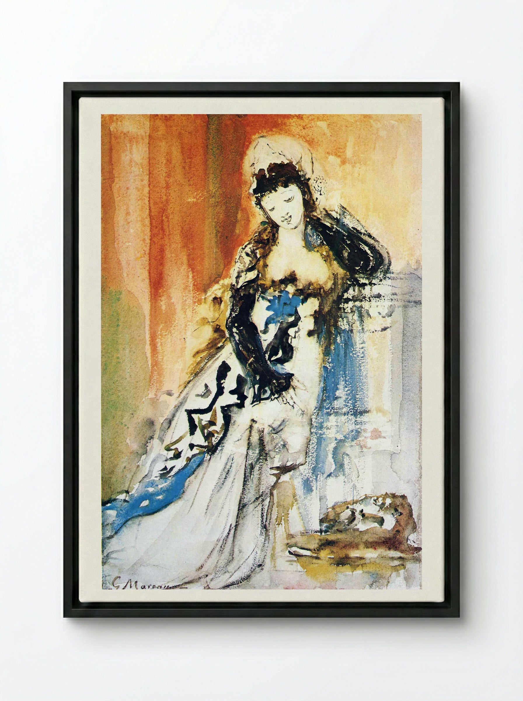 Salome - Charles Maurin - Framed Canvas Black