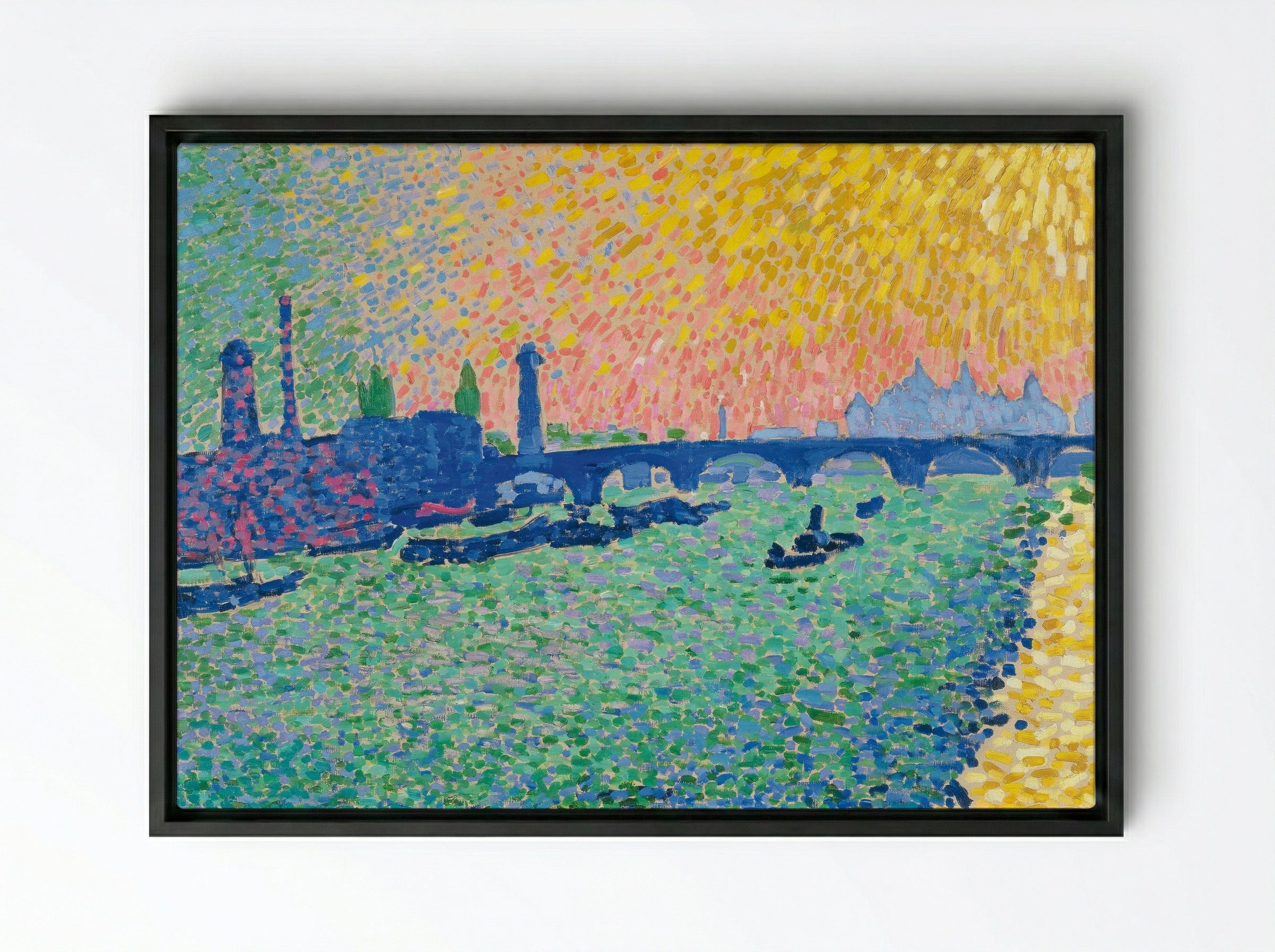 Waterloo Bridge, London - André Derain - Framed Canvas Black