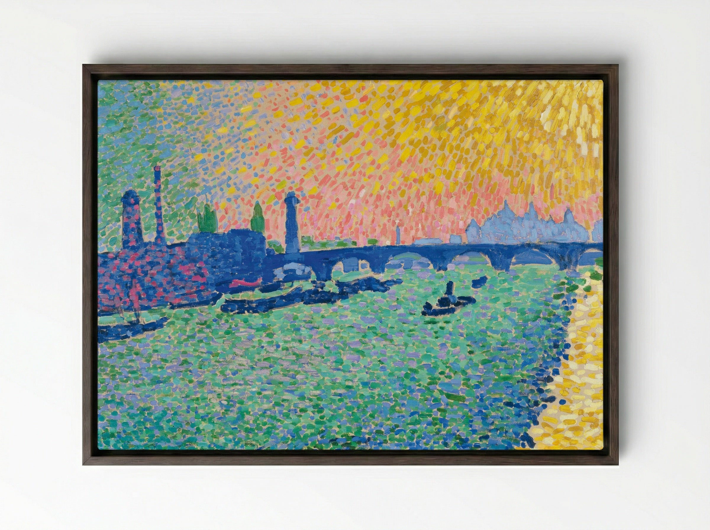 Waterloo Bridge, London - André Derain - Framed Canvas Dark Wood