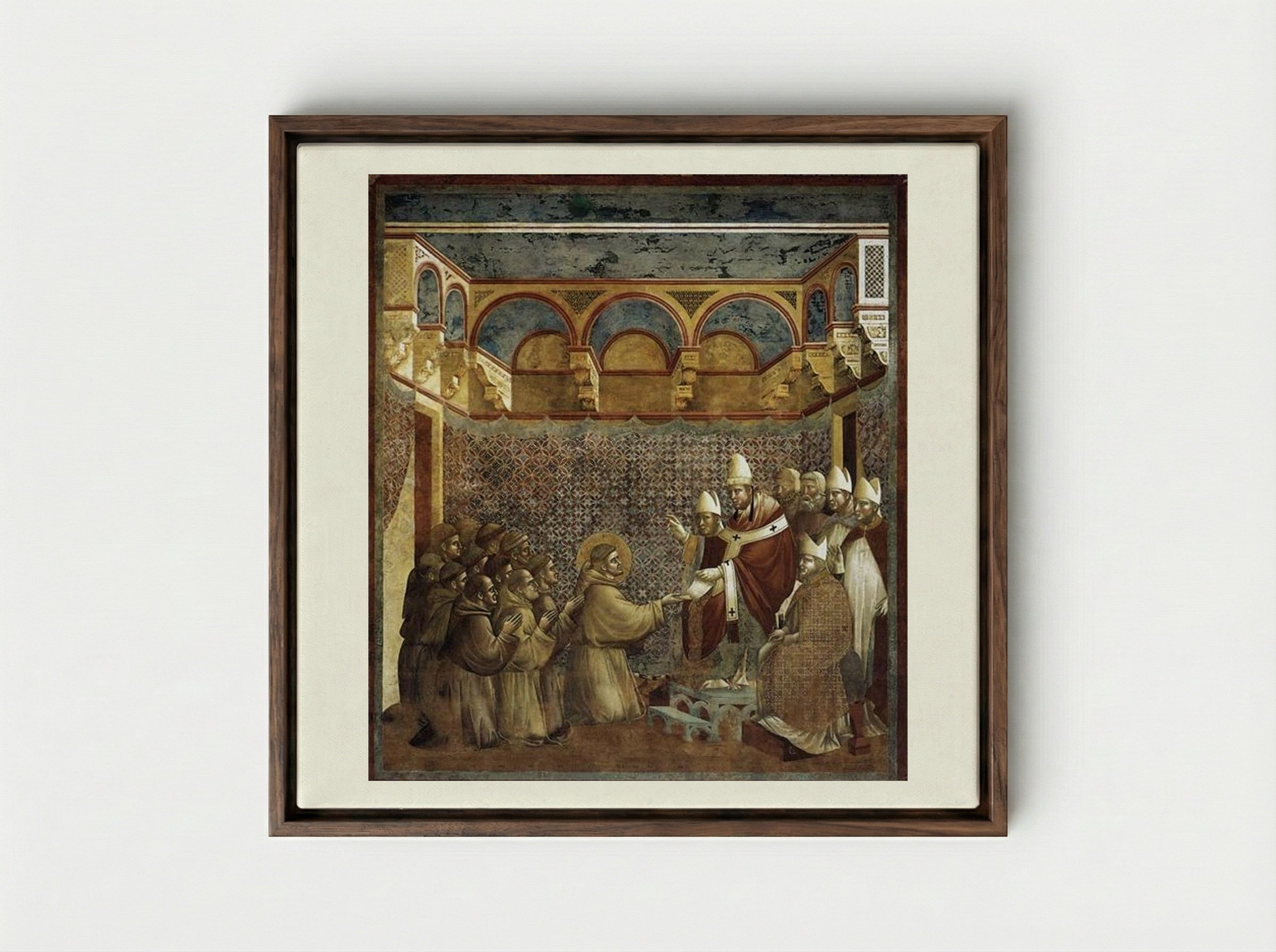 Confirmation of the Rule - Giotto di Bondone - Framed Canvas Dark Wood