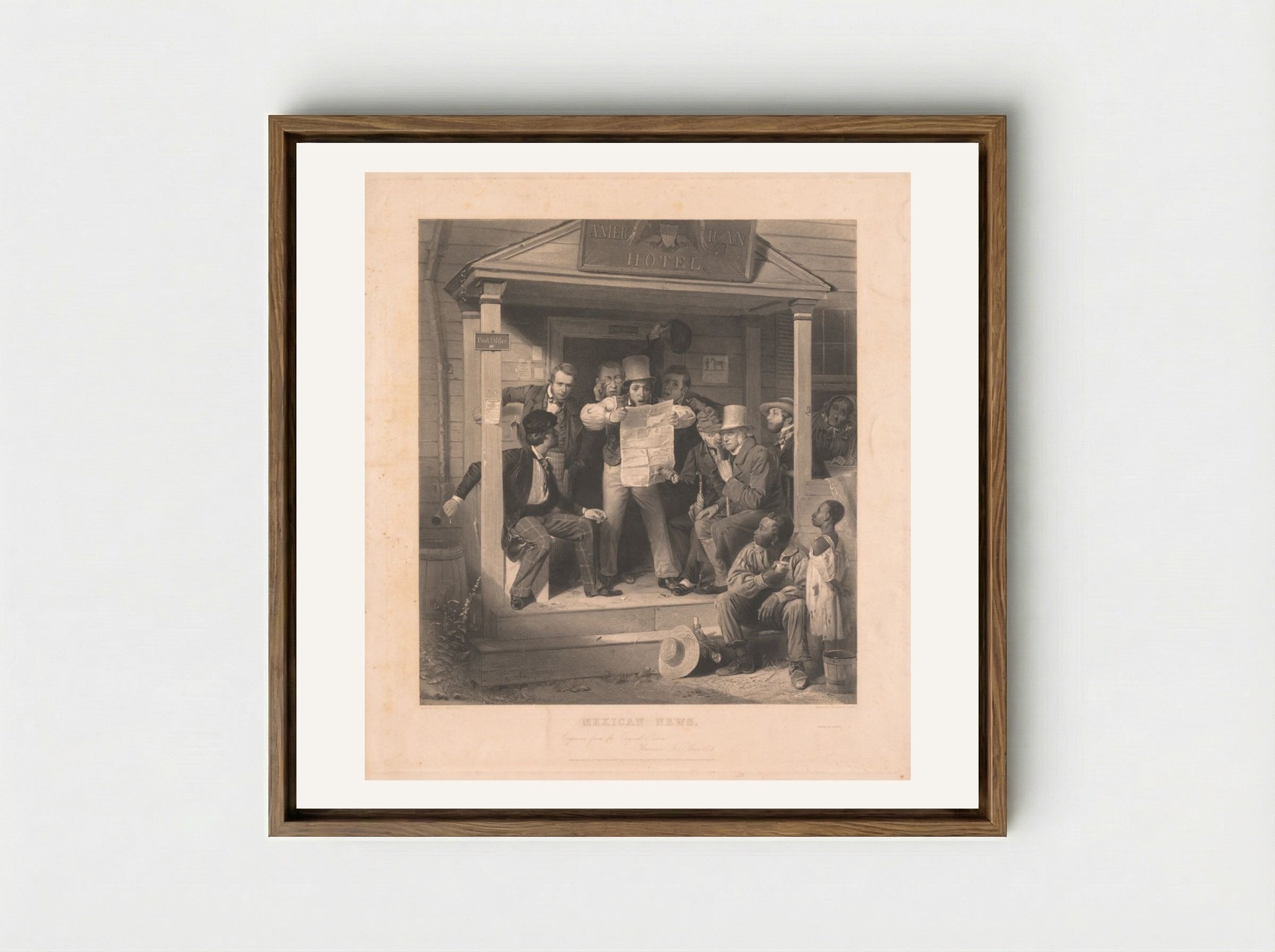 Mexican News - Alfred Jones - Framed Canvas Wood