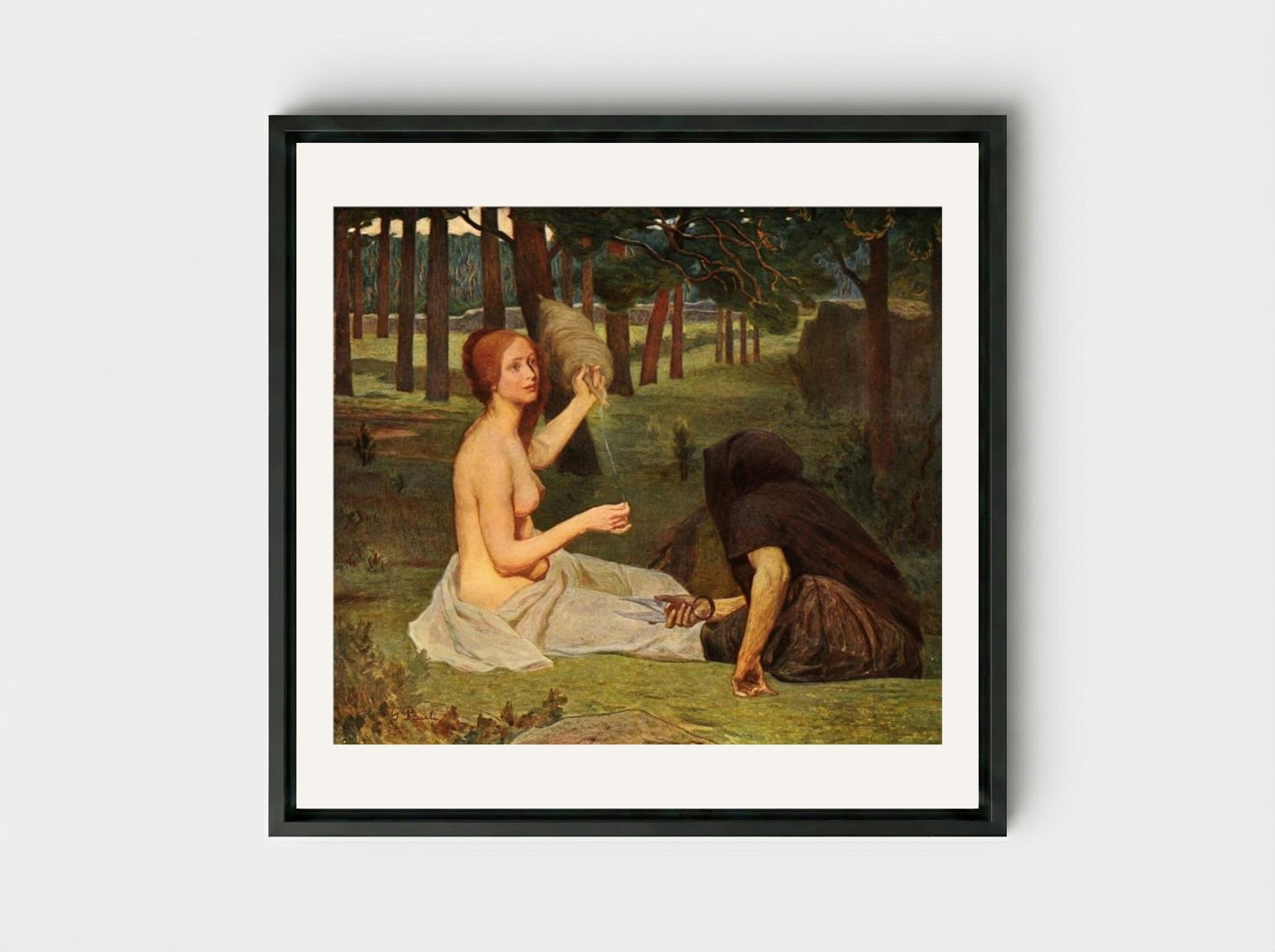 Fate, Life, Truth, Beauty - Georg Pauli - Framed Canvas Black