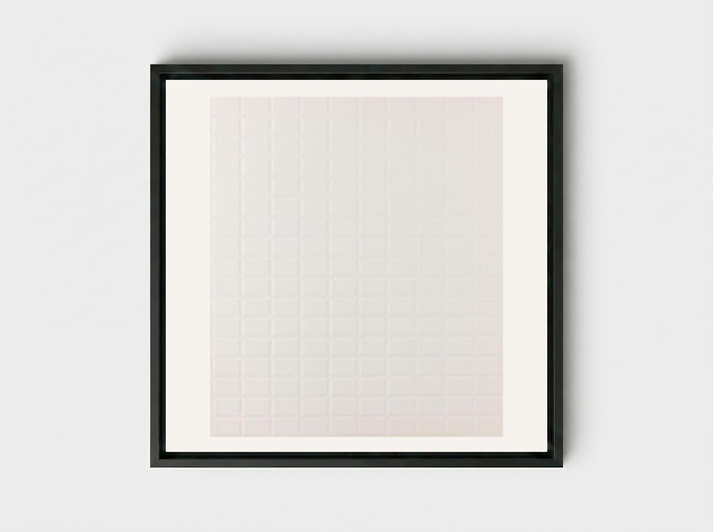 Untitled (Grid Relief) - Jan Schoonhoven - Framed Canvas Black