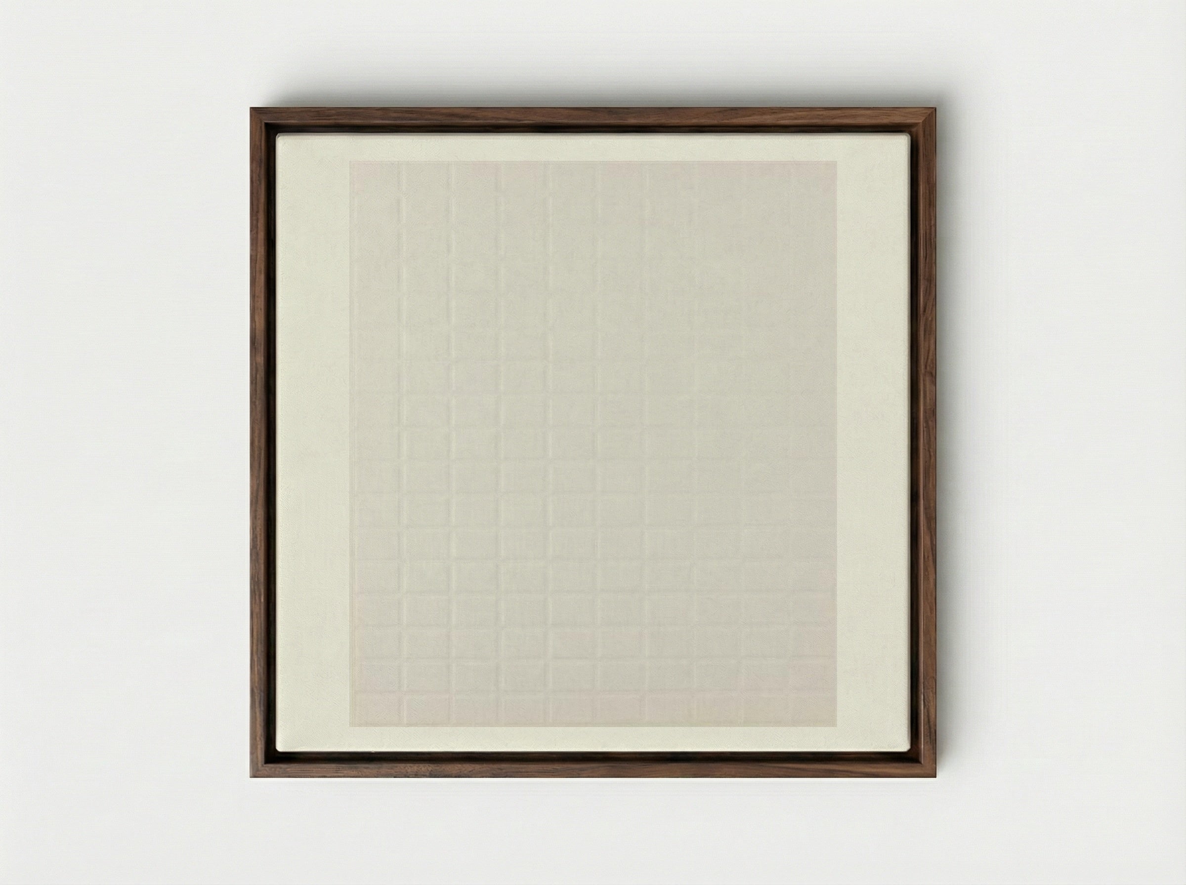 Untitled (Grid Relief) - Jan Schoonhoven - Framed Canvas Dark Wood
