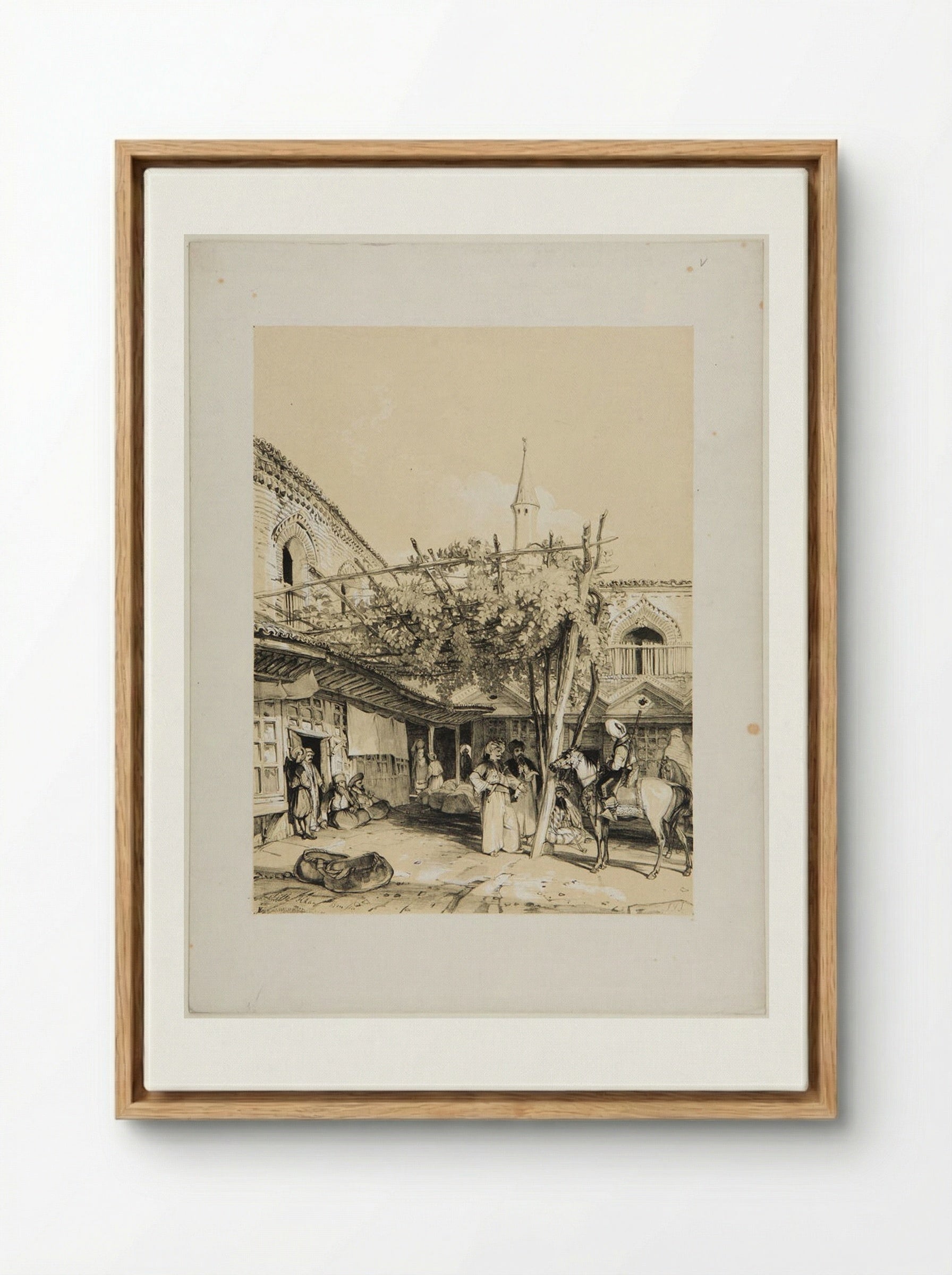 Silk Khan, Brusa - John Frederick Lewis - Framed Canvas Wood