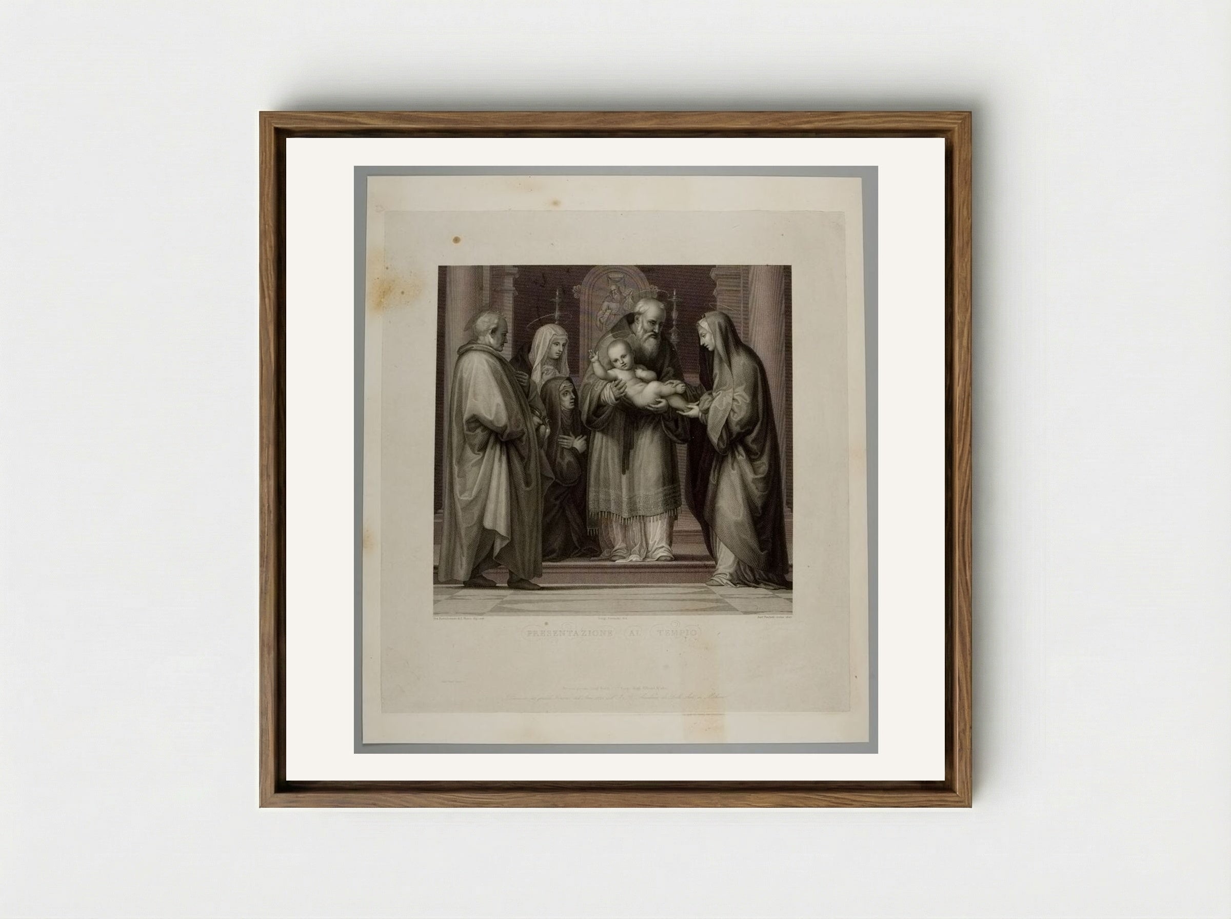 Presentazione al Tempio - Antonio Perfetti - Framed Canvas Wood