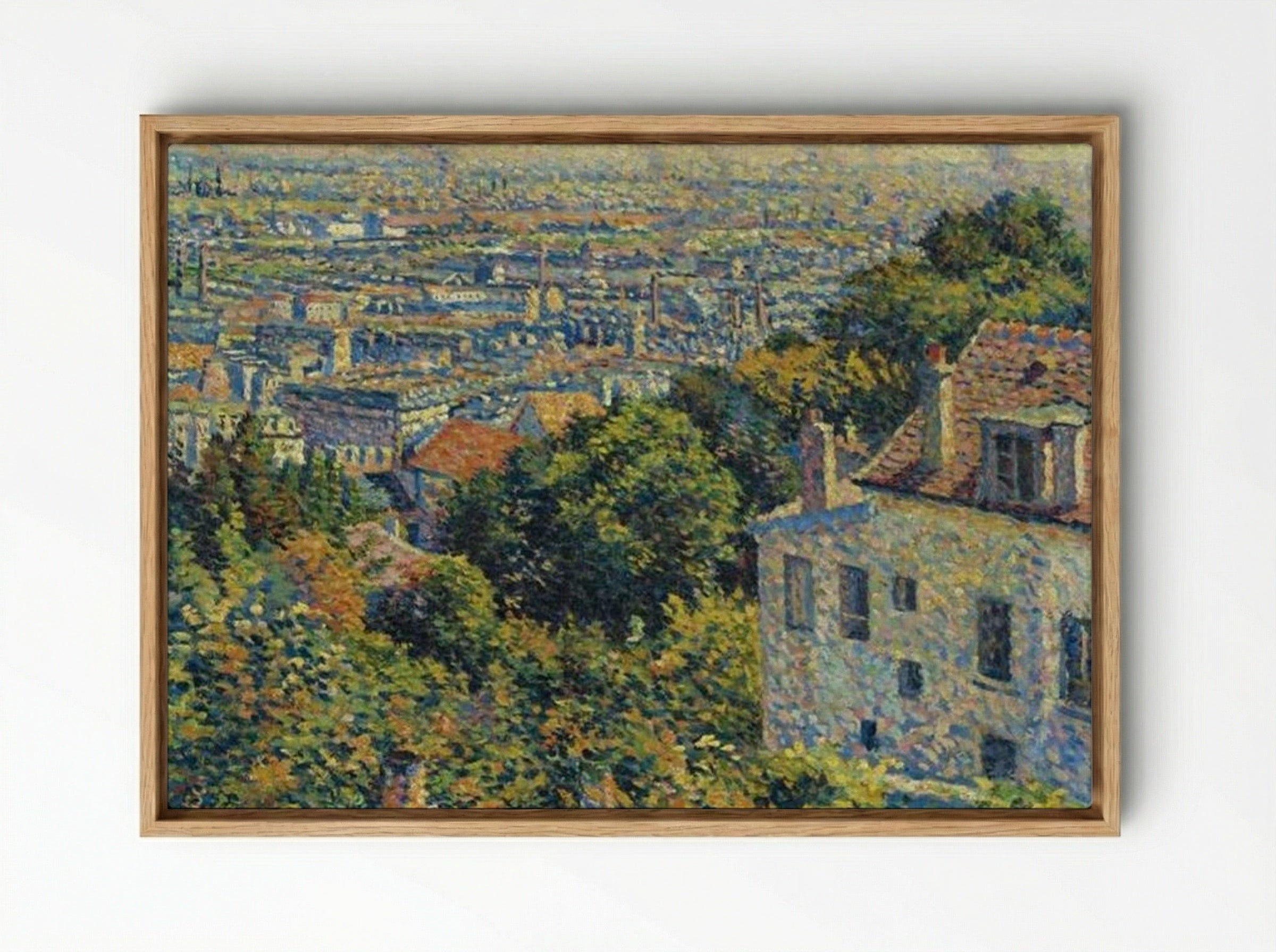 Montmartre, de la rue Cortot, vue vers Saint-Denis - Maximilien Luce - Framed Canvas Wood