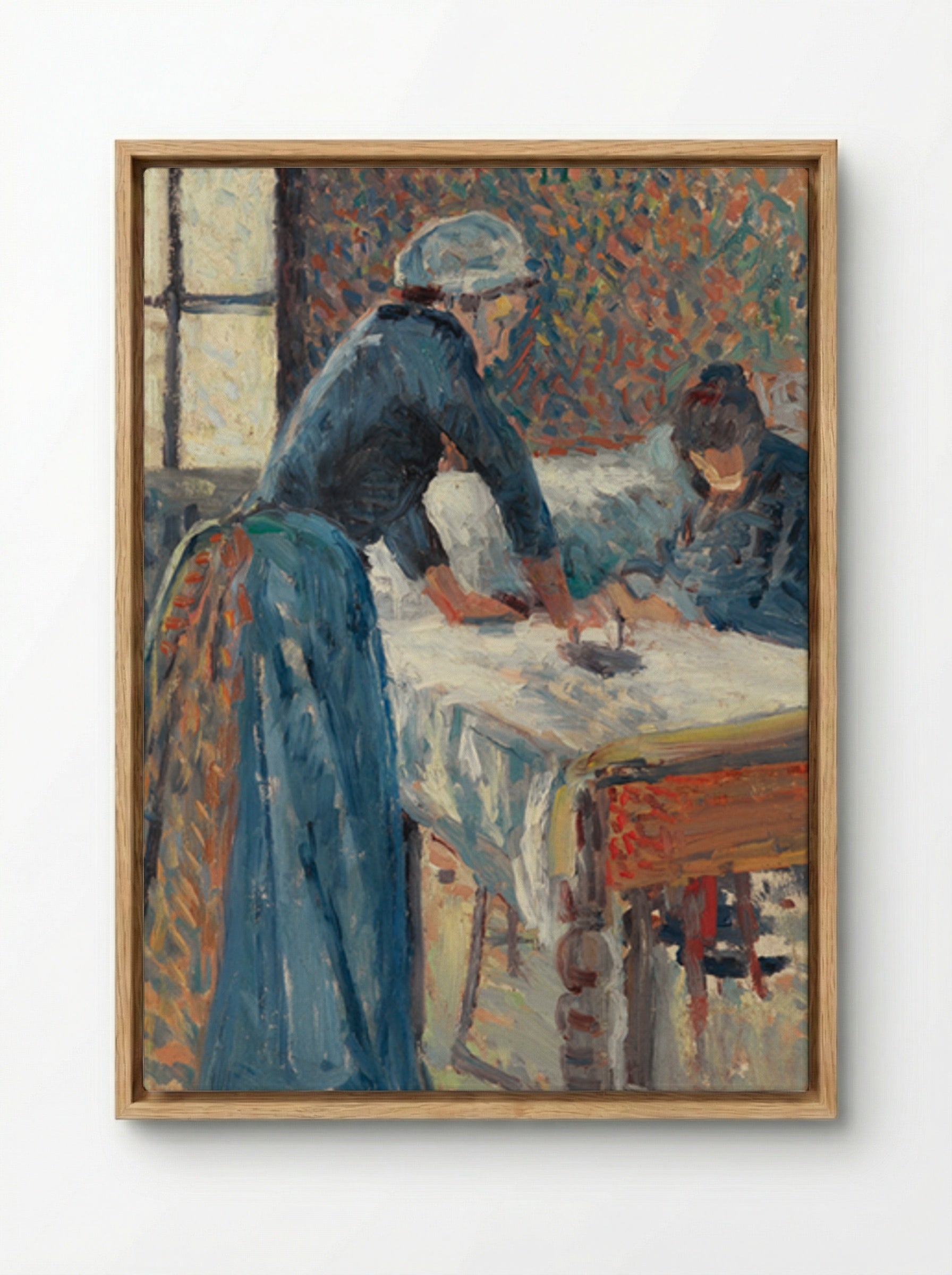 La Repasseuse - Maximilien Luce - Framed Canvas Wood