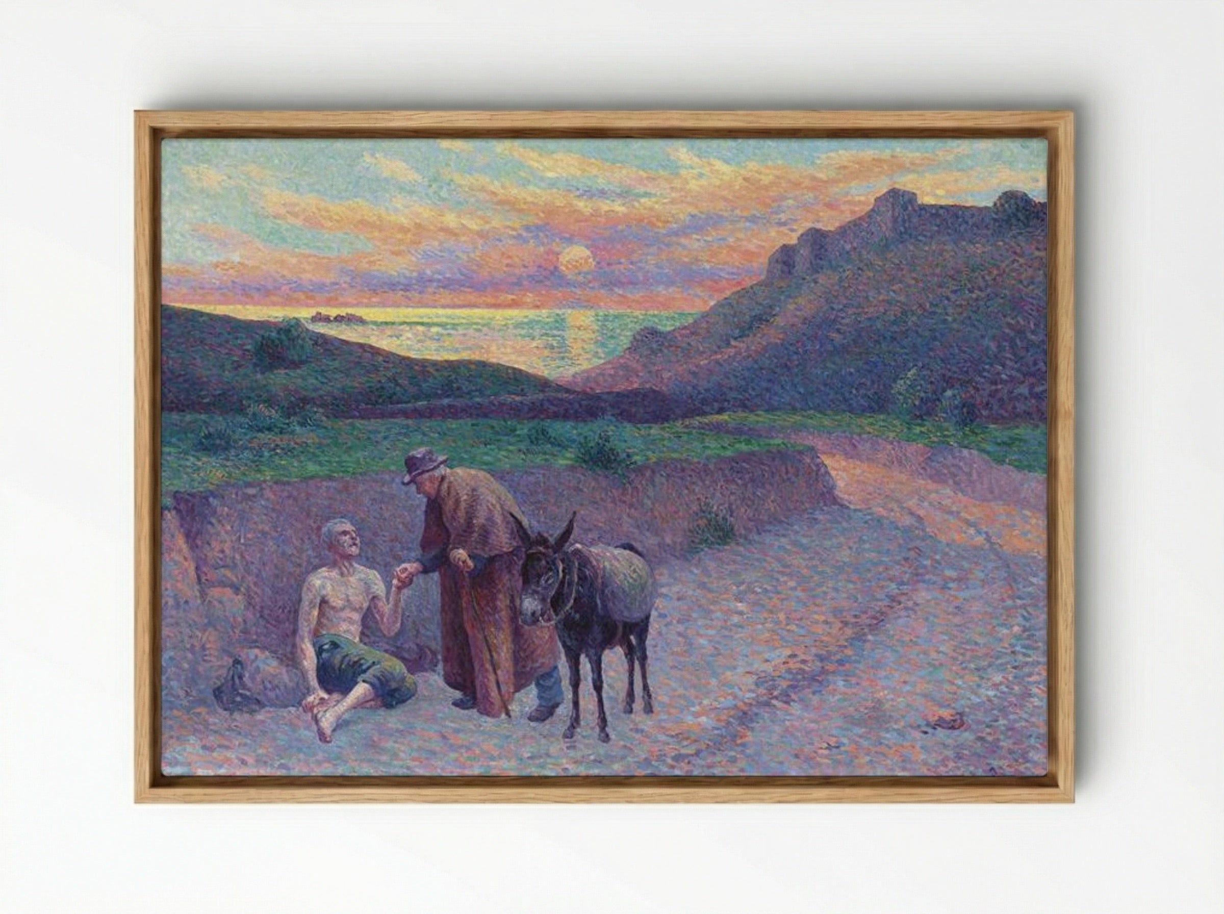Le Bon Samaritain - Maximilien Luce - Framed Canvas Wood