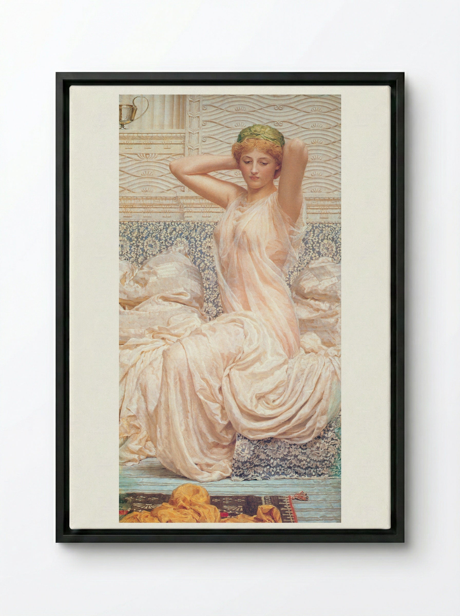 Silver - Albert Joseph Moore - Framed Canvas Black