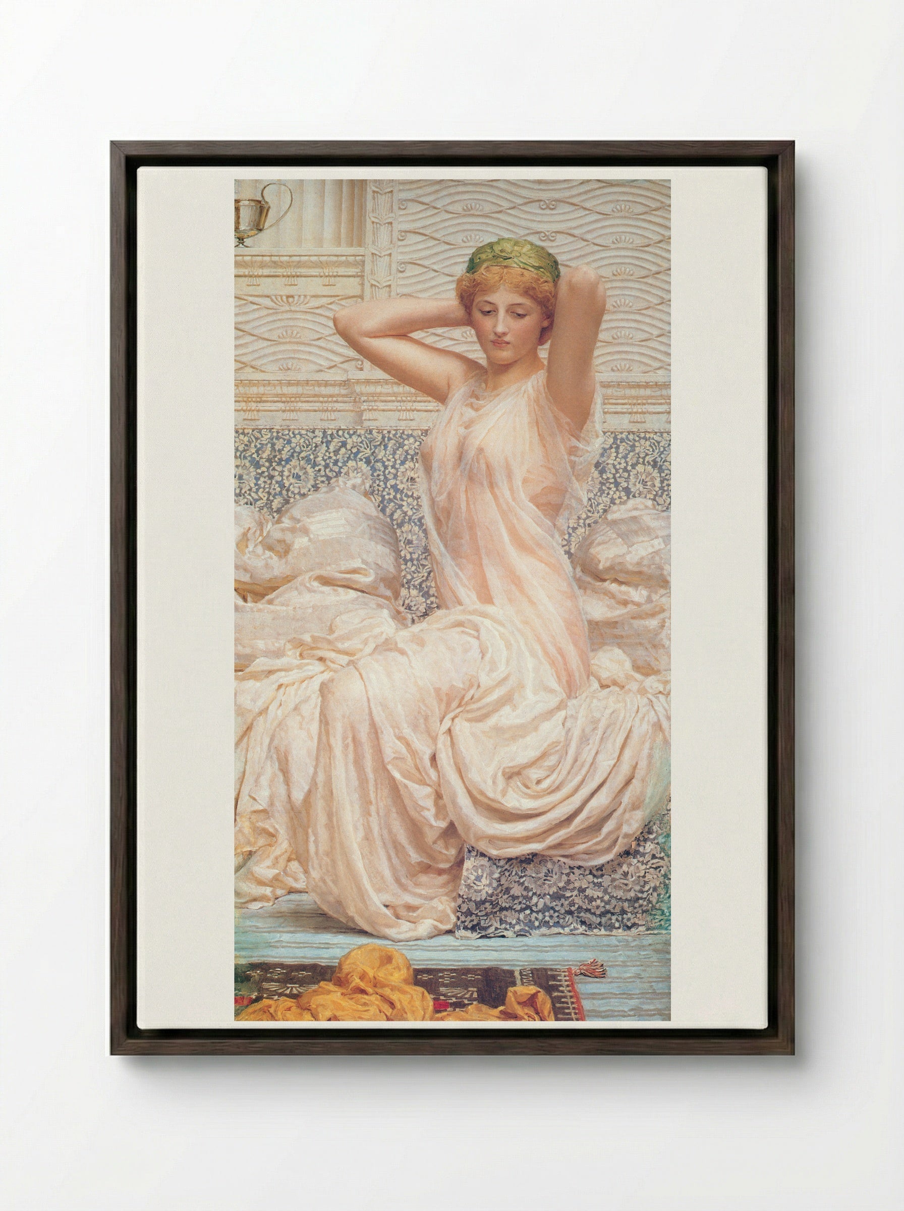 Silver - Albert Joseph Moore - Framed Canvas Dark Wood