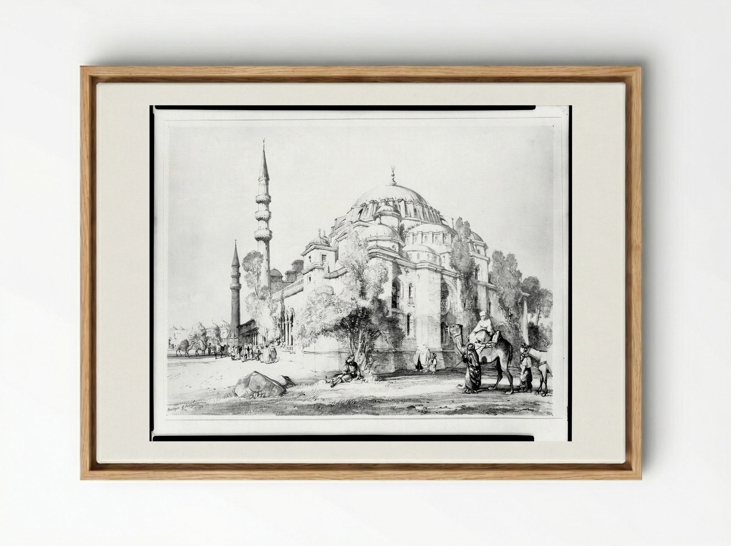 Mosque of Suleimaniyeh - John Frederick Lewis - Framed Canvas Wood