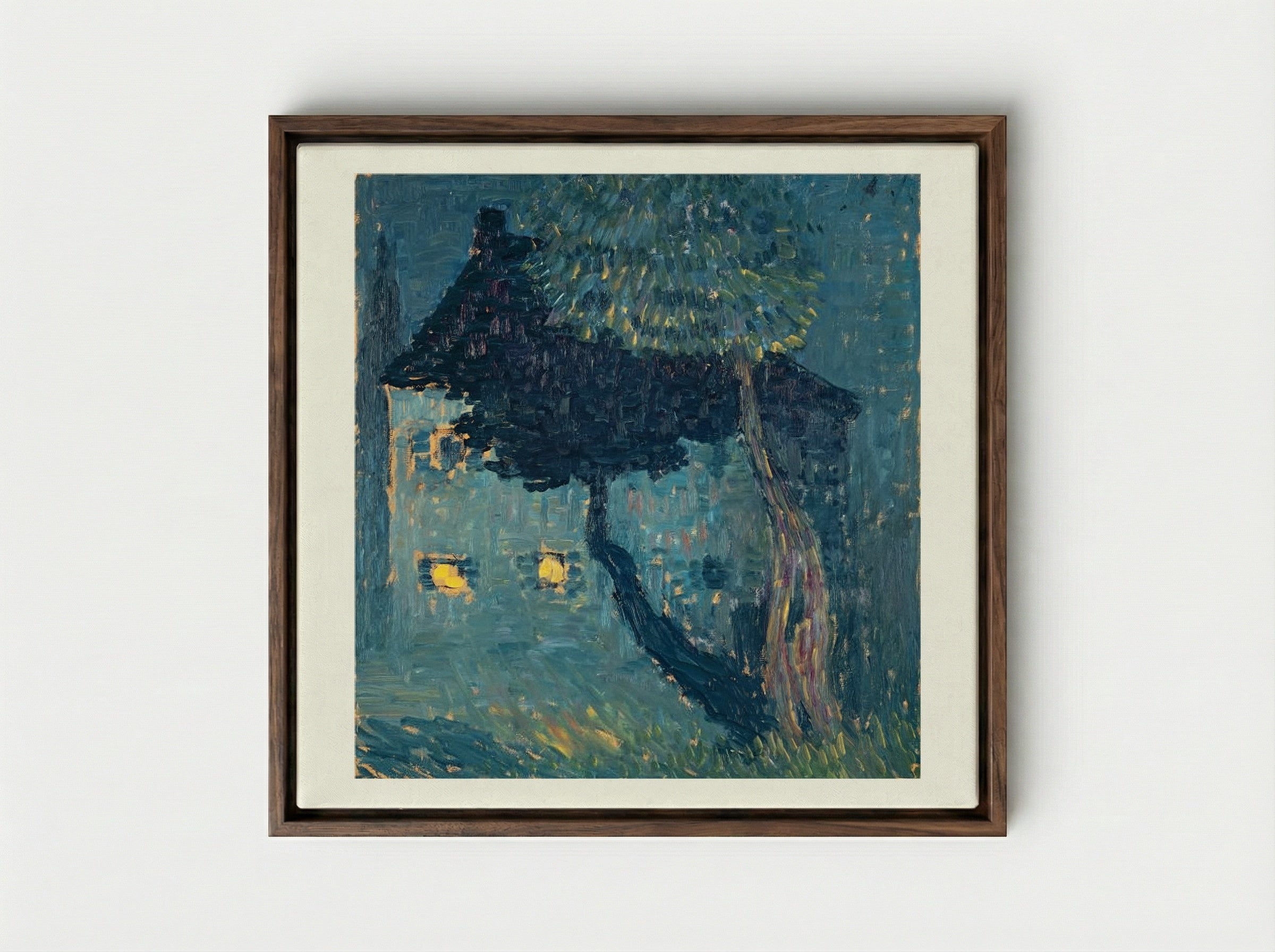 Cottage in the Woods - Alexej von Jawlensky - Framed Canvas Dark Wood