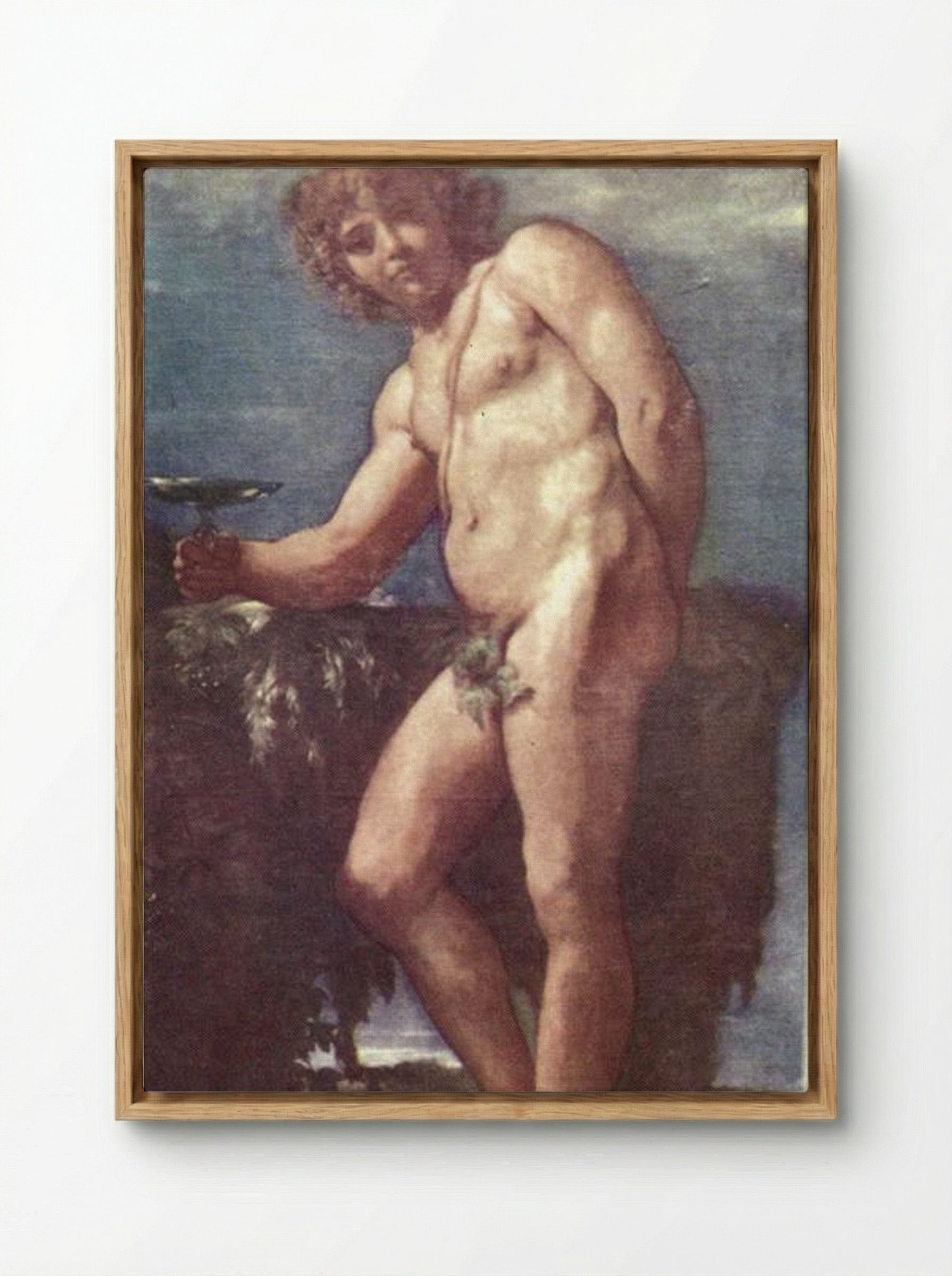 Bacchus - Annibale Carracci - Framed Canvas Wood