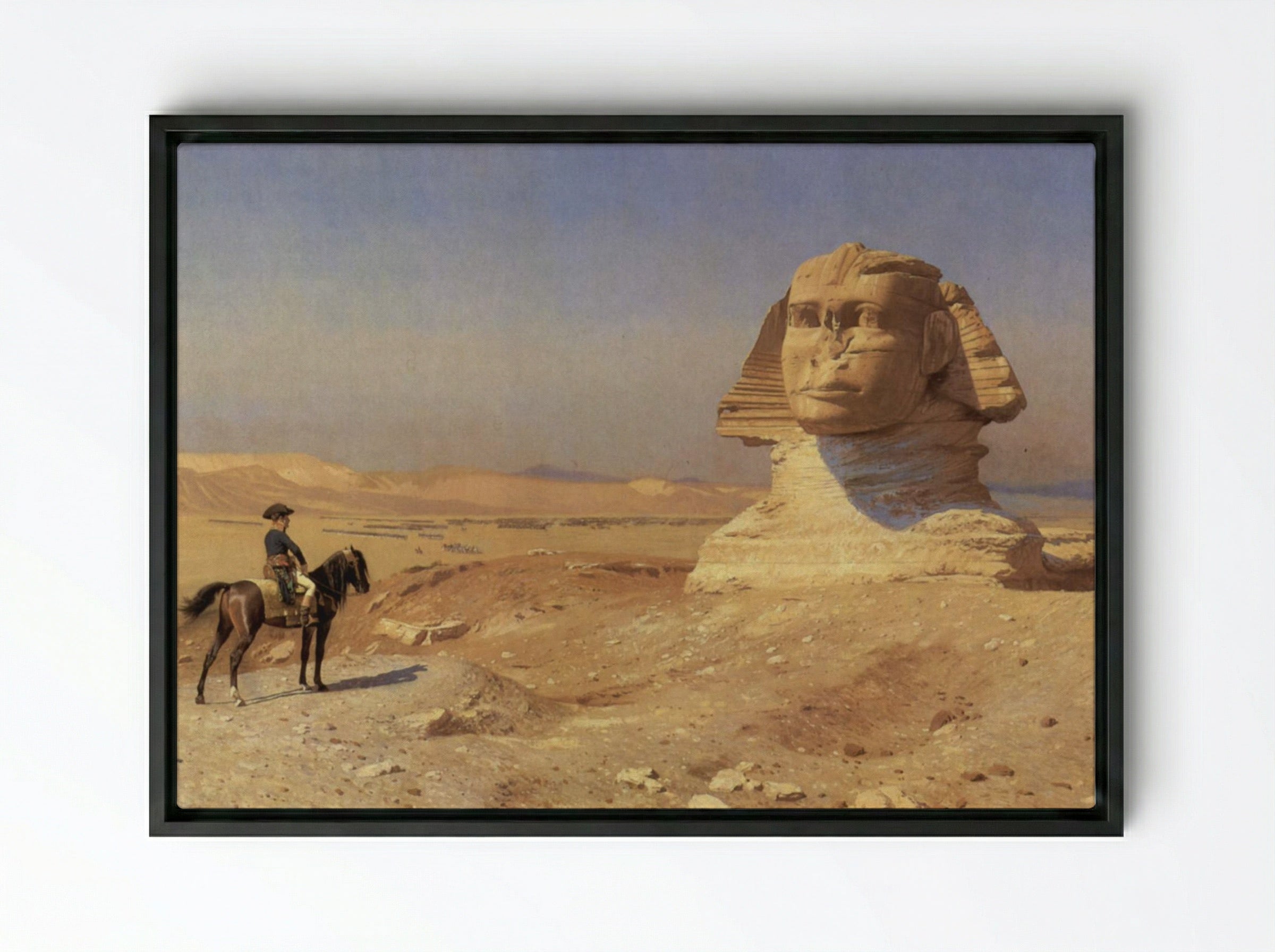Bonaparte Before the Sphinx - Jean-Léon Gérôme - Framed Canvas Black