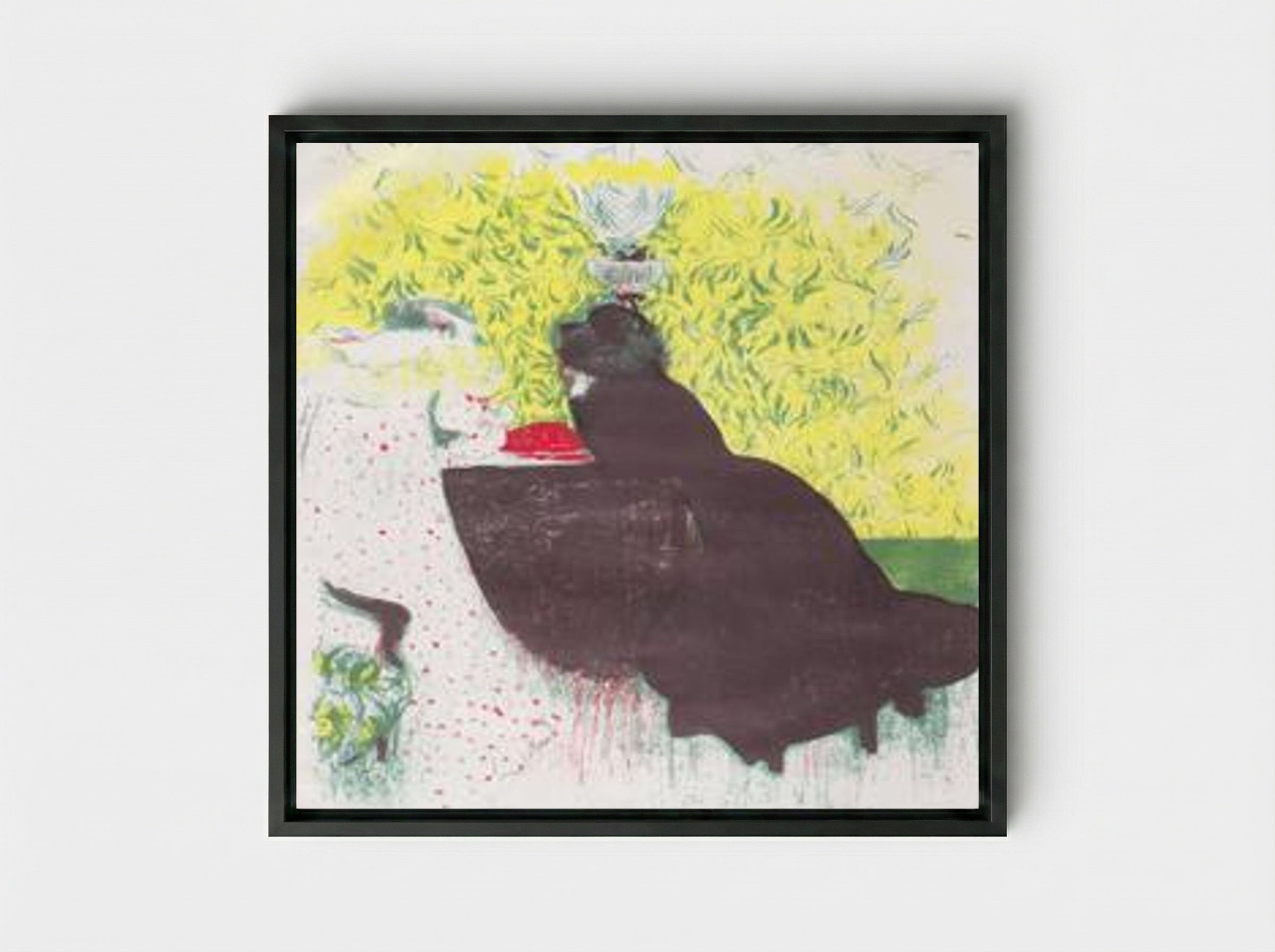 The Two Sisters - Édouard Vuillard - Framed Canvas Black