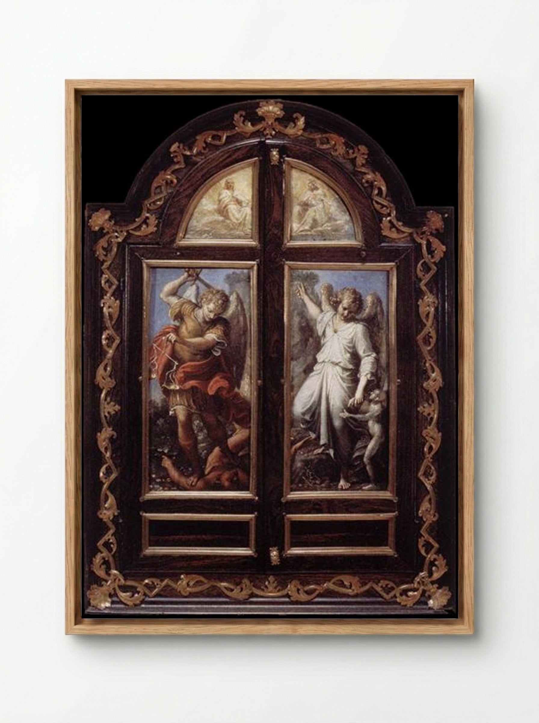 Triptych - Annibale Carracci - Framed Canvas Wood