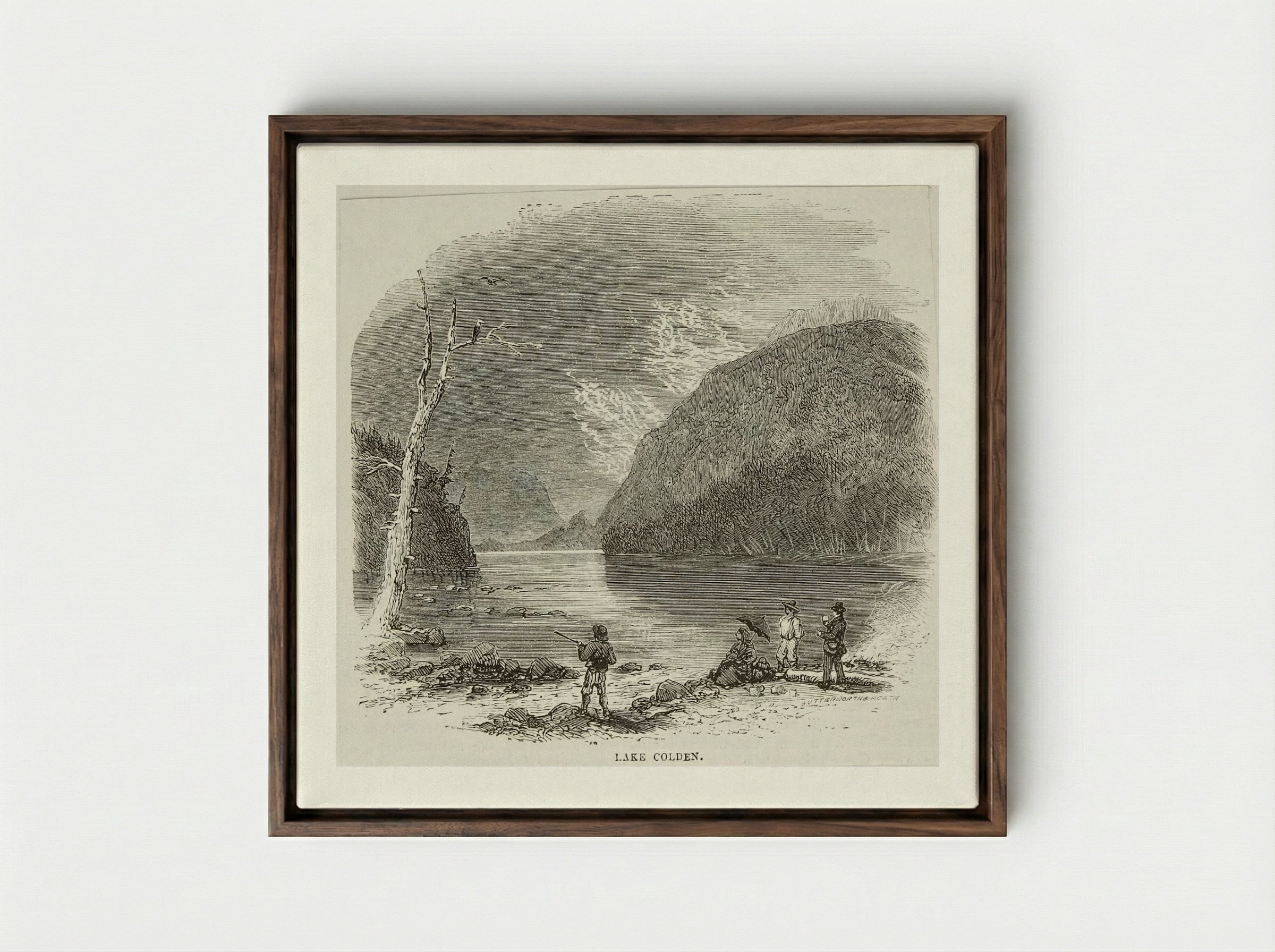 Lake Colden - Butterworth and Heath - Framed Canvas Dark Wood