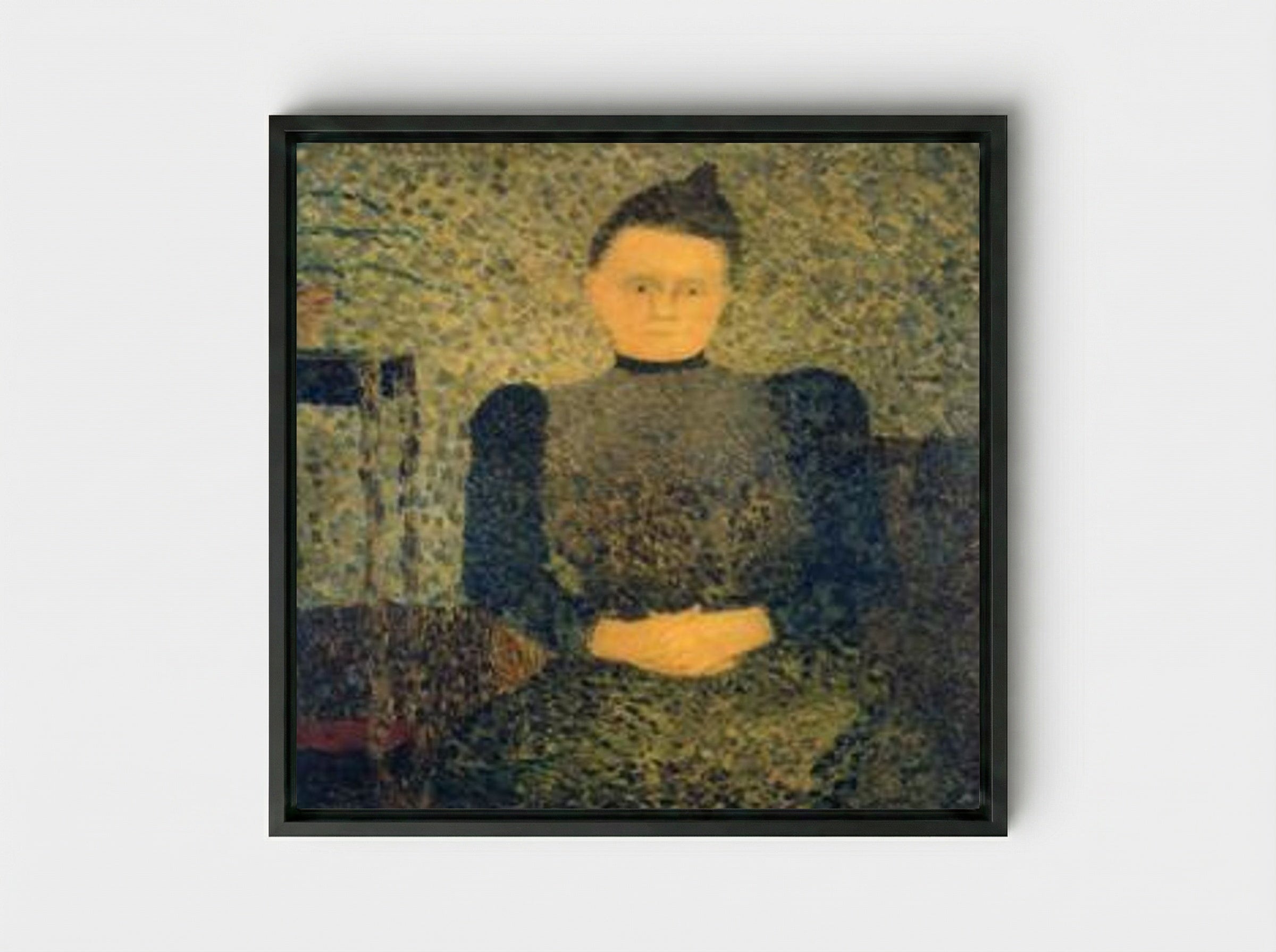 Portrait of Marie Vuillard - Édouard Vuillard - Framed Canvas Black