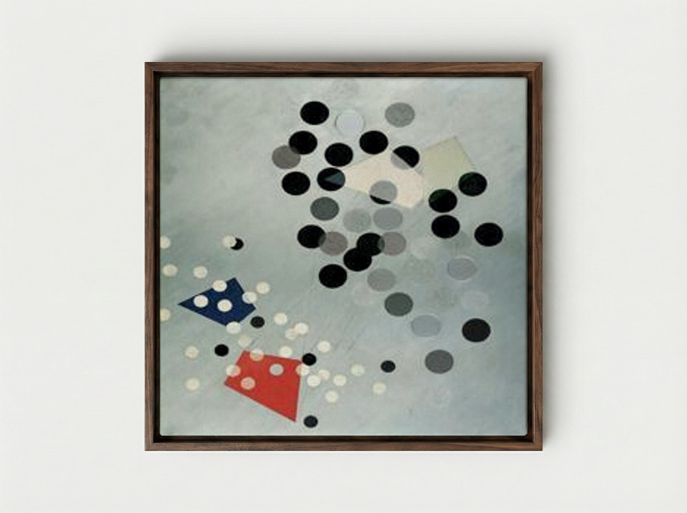 Construction AL6 - László Moholy-Nagy - Framed Canvas Dark Wood