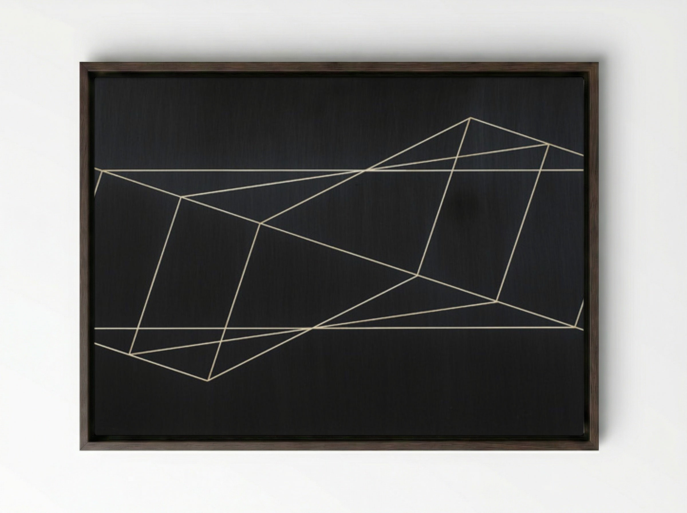 Twisted but Straight - Josef Albers - Framed Canvas Dark Wood