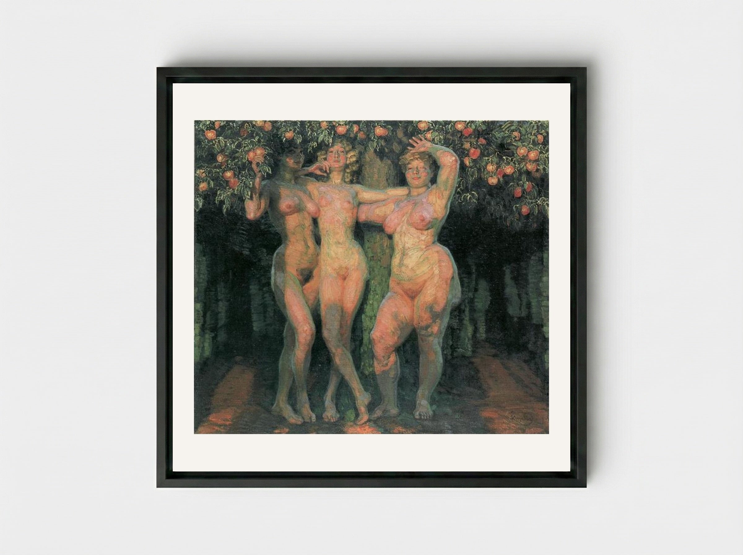 Autumn Sun, Three Goddesses - Frantisek Kupka - Framed Canvas Black