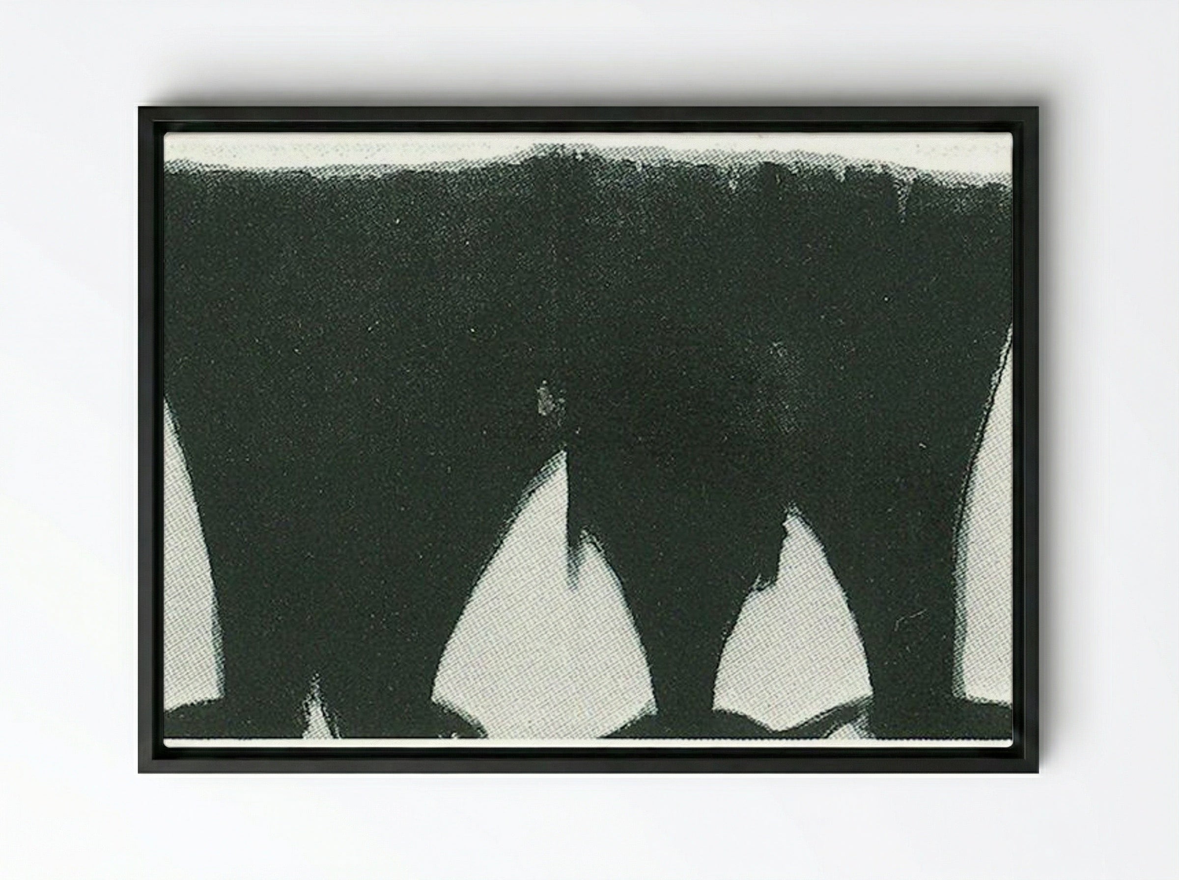 Dalet Aleph - Morris Louis - Framed Canvas Black
