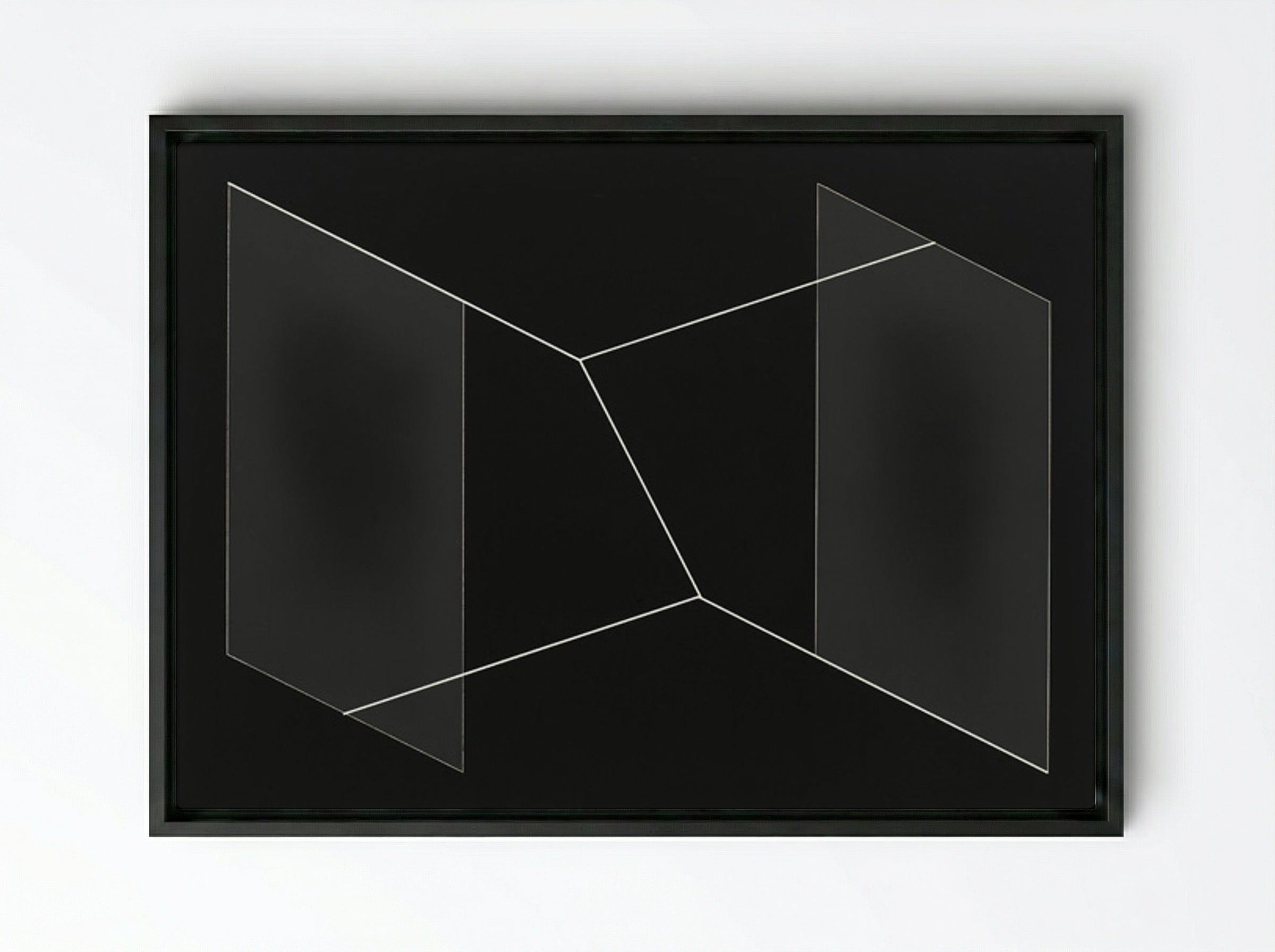 F 32 Pericles - Josef Albers - Framed Canvas Black