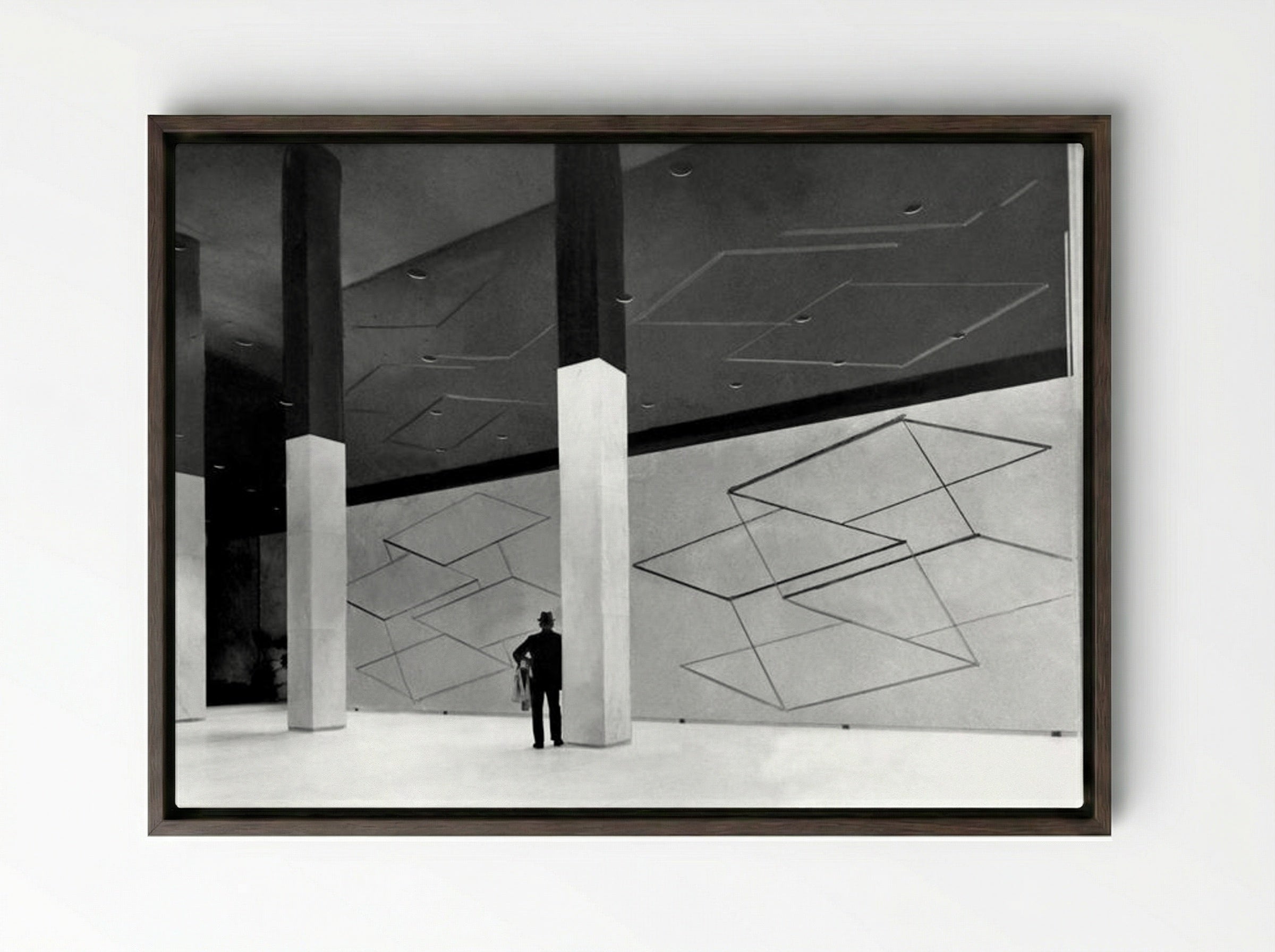 Two Structural Constellations - Josef Albers - Framed Canvas Dark Wood