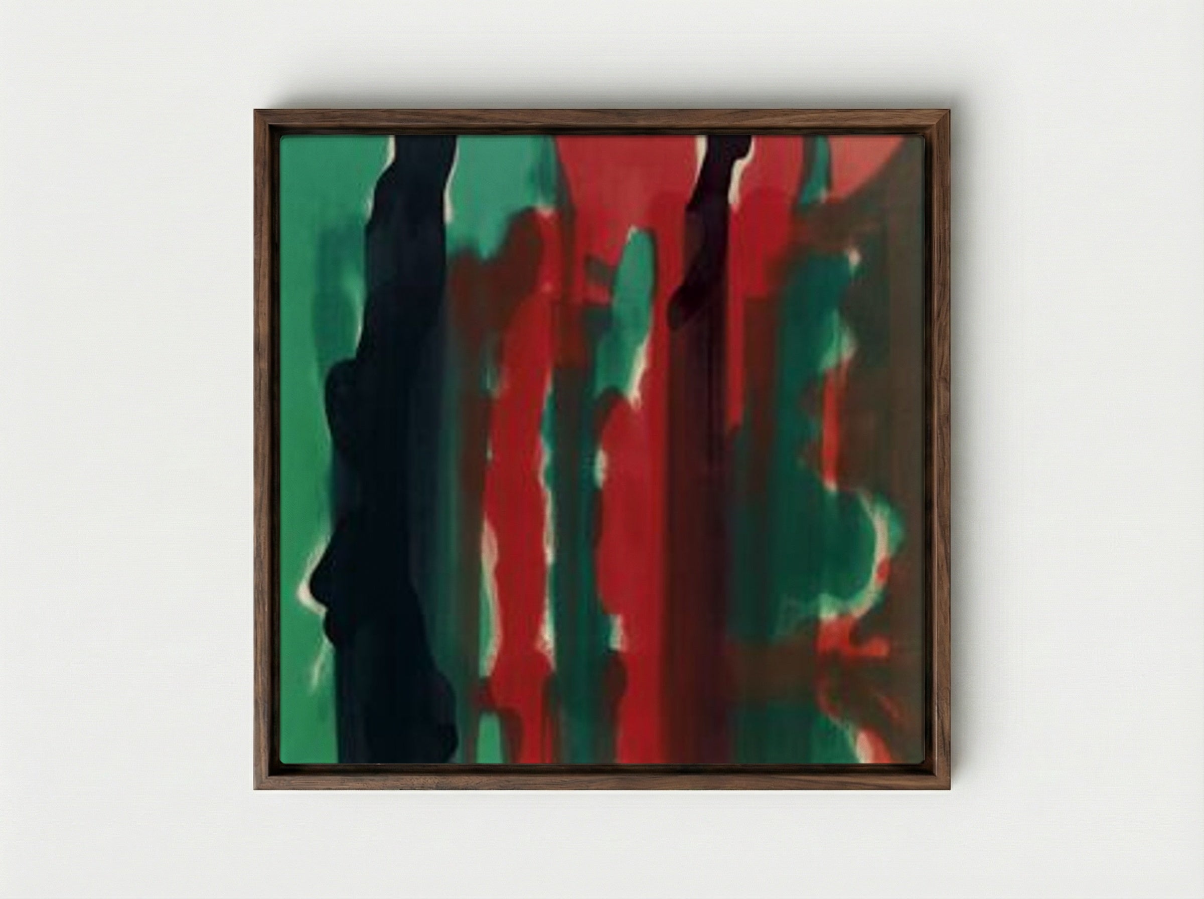 Addition V - Morris Louis - Framed Canvas Dark Wood