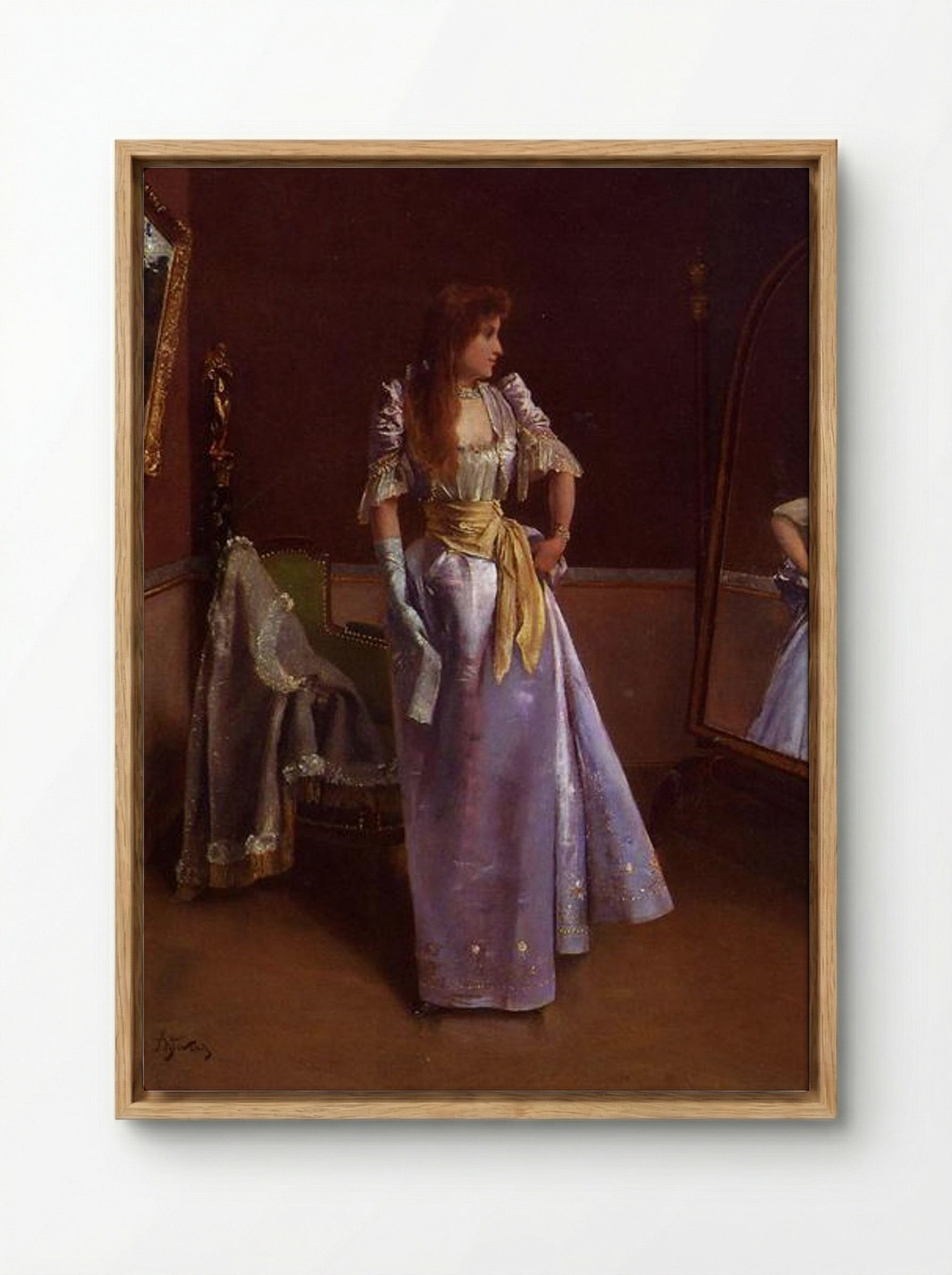 Ready for the Ball - Alfred Stevens - Framed Canvas Wood