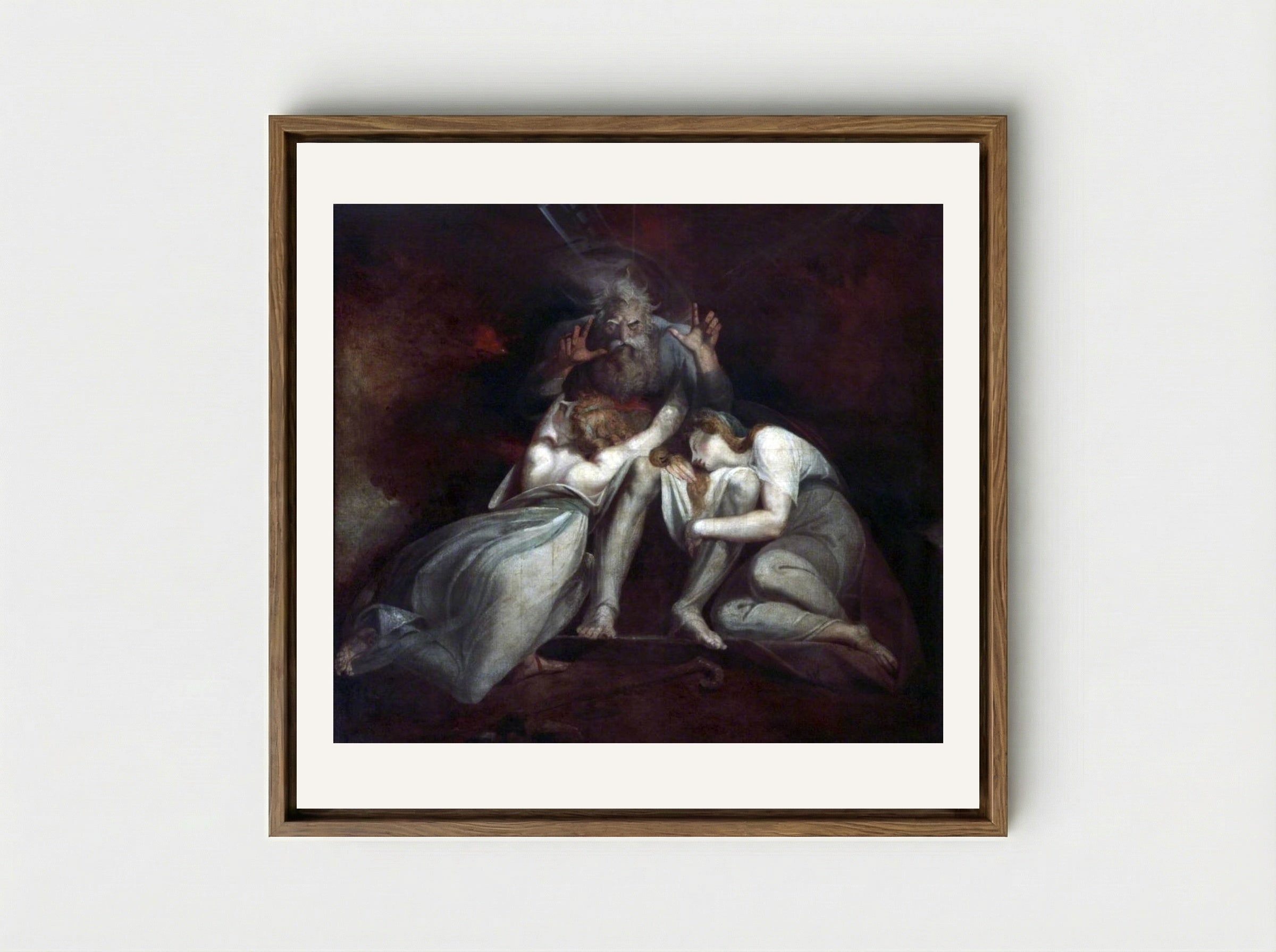 The Death of Oedipus - Henry Fuseli - Framed Canvas Wood