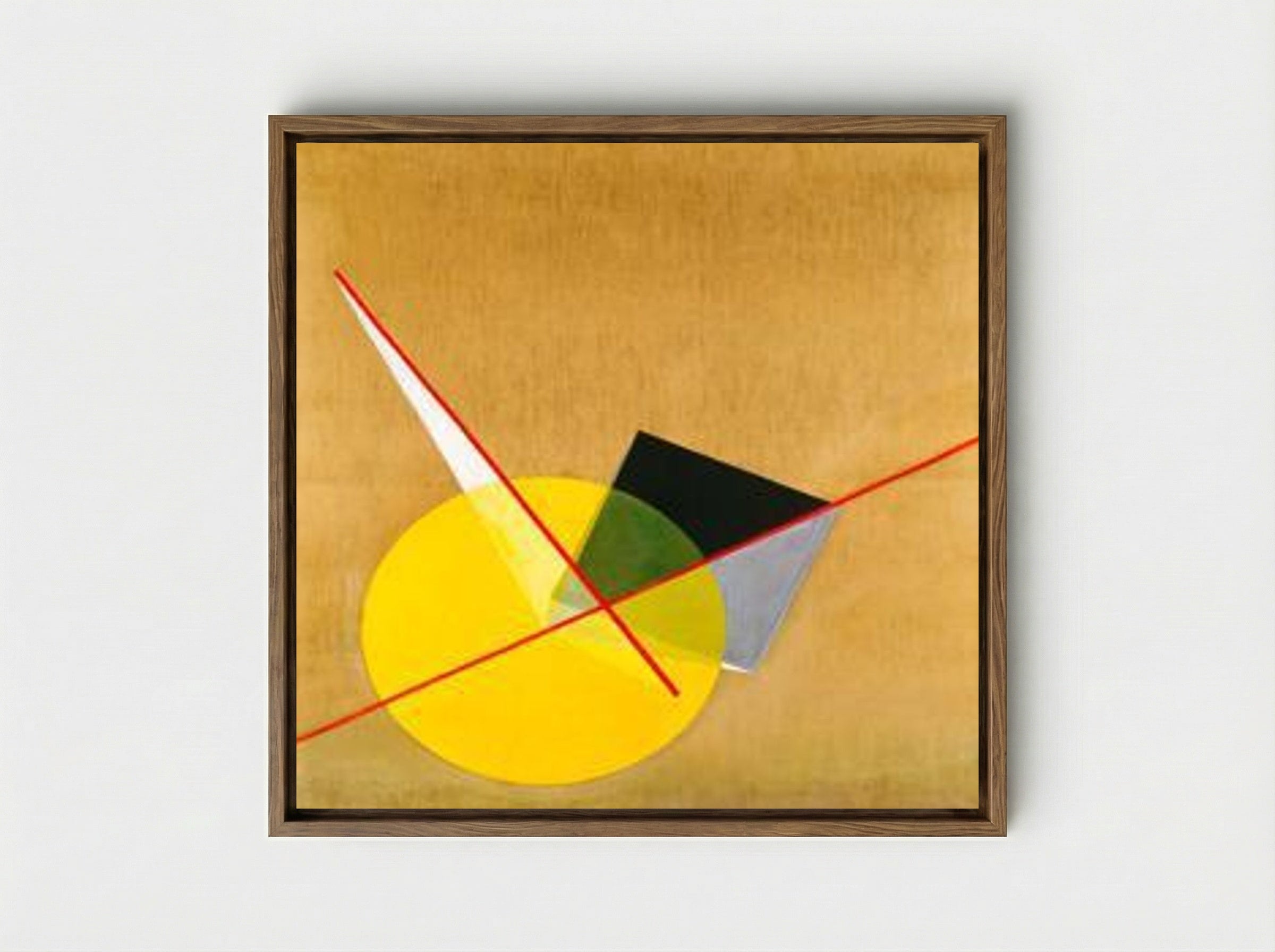 Yellow Circle - László Moholy-Nagy - Framed Canvas Wood