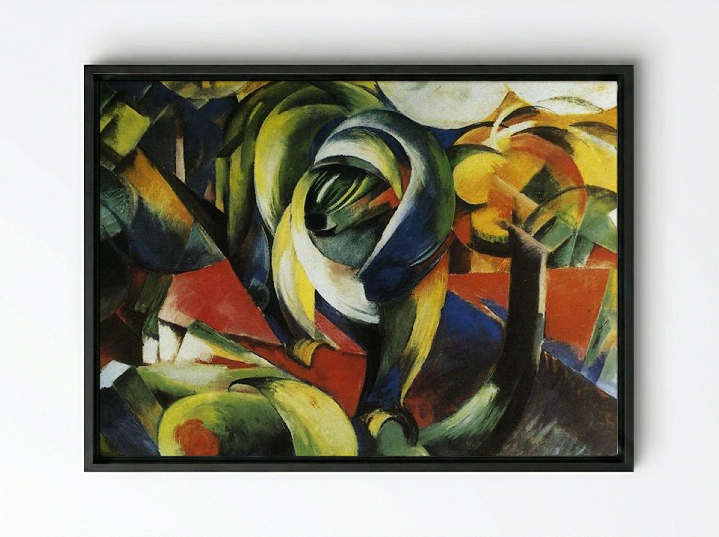 Mandrill - Franz Marc - Framed Canvas Black