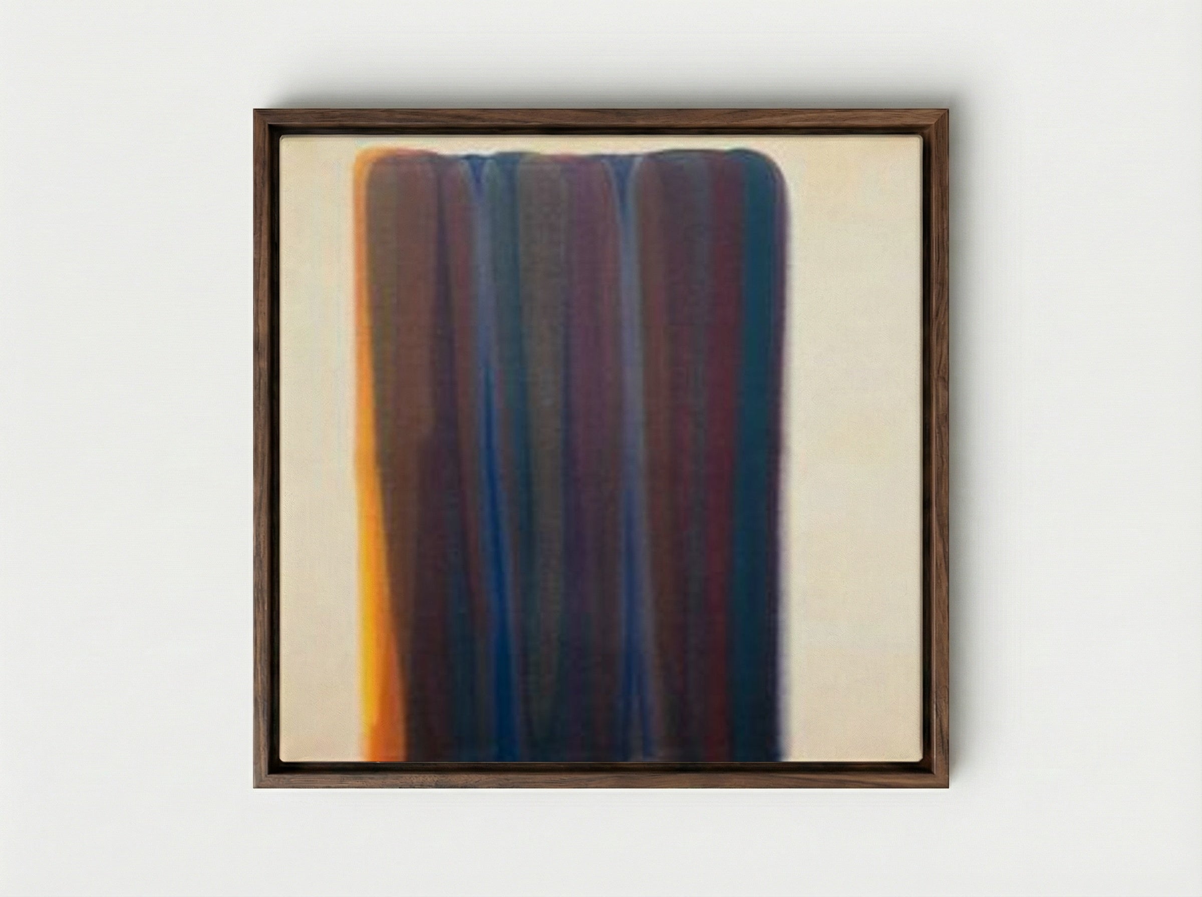 Gamma - Morris Louis - Framed Canvas Dark Wood
