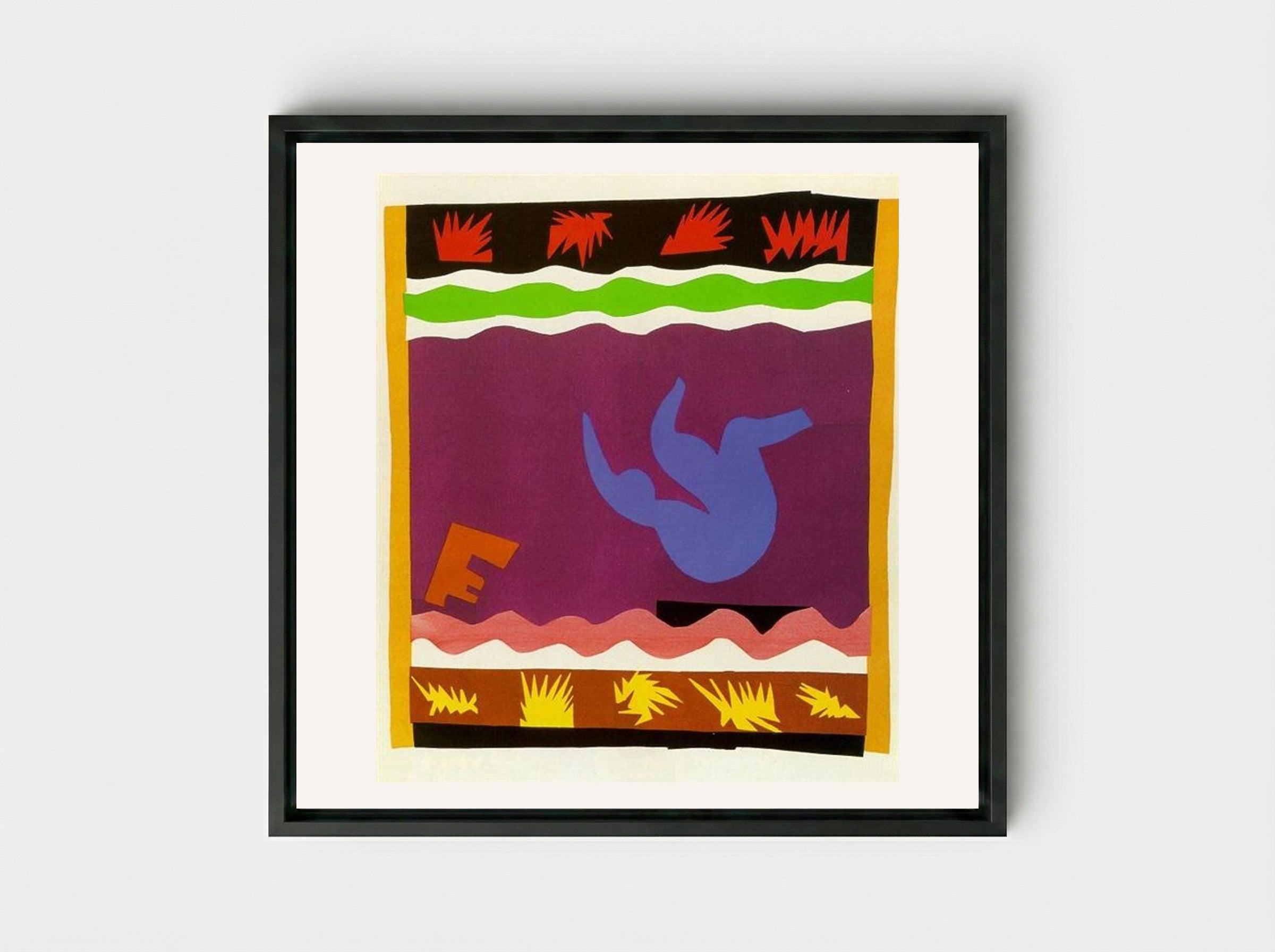 The Toboggan - Henri Matisse - Framed Canvas Black