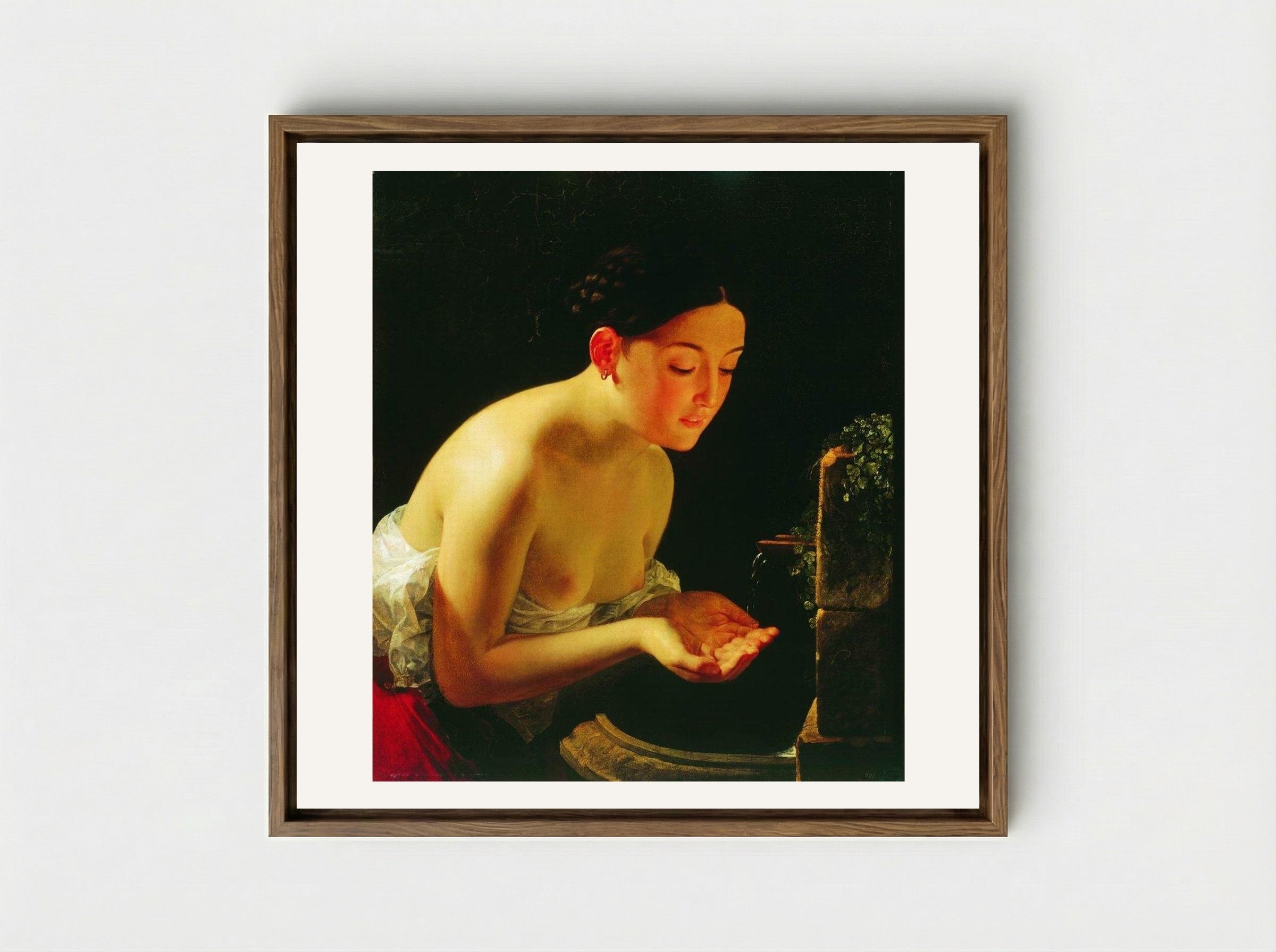 Italian Morning - Karl Bryullov - Framed Canvas Wood