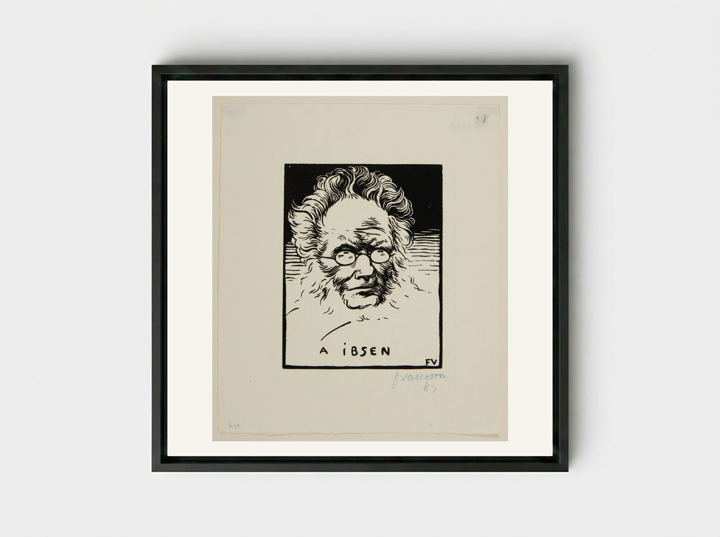 Ibsen - Félix Vallotton - Framed Canvas Black