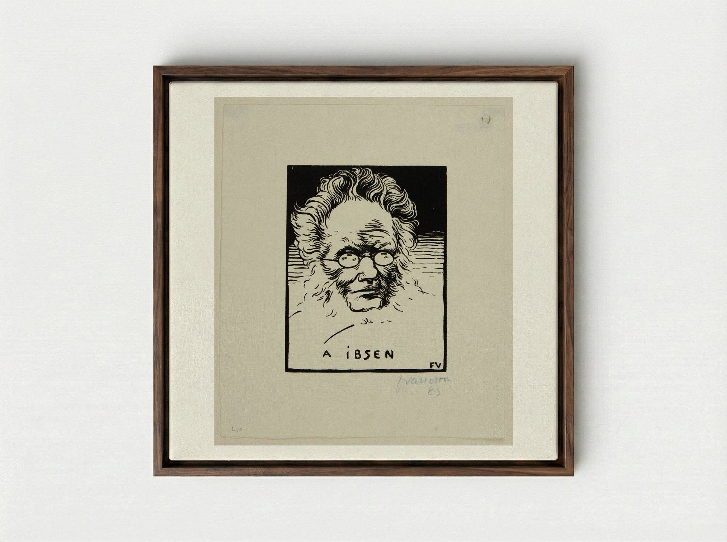 Ibsen - Félix Vallotton - Framed Canvas Dark Wood