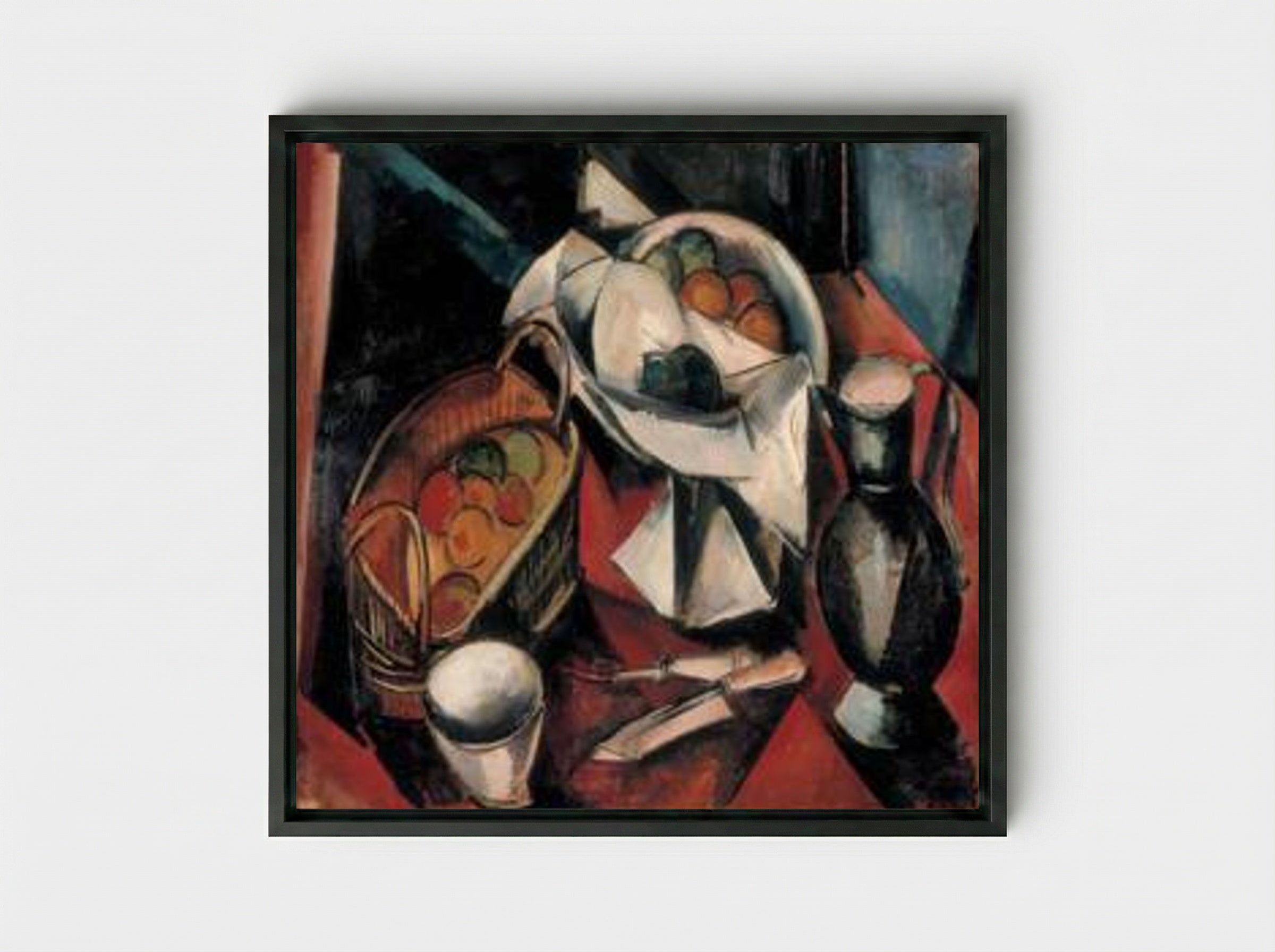 Still Life with Knife - Maurice de Vlaminck - Framed Canvas Black