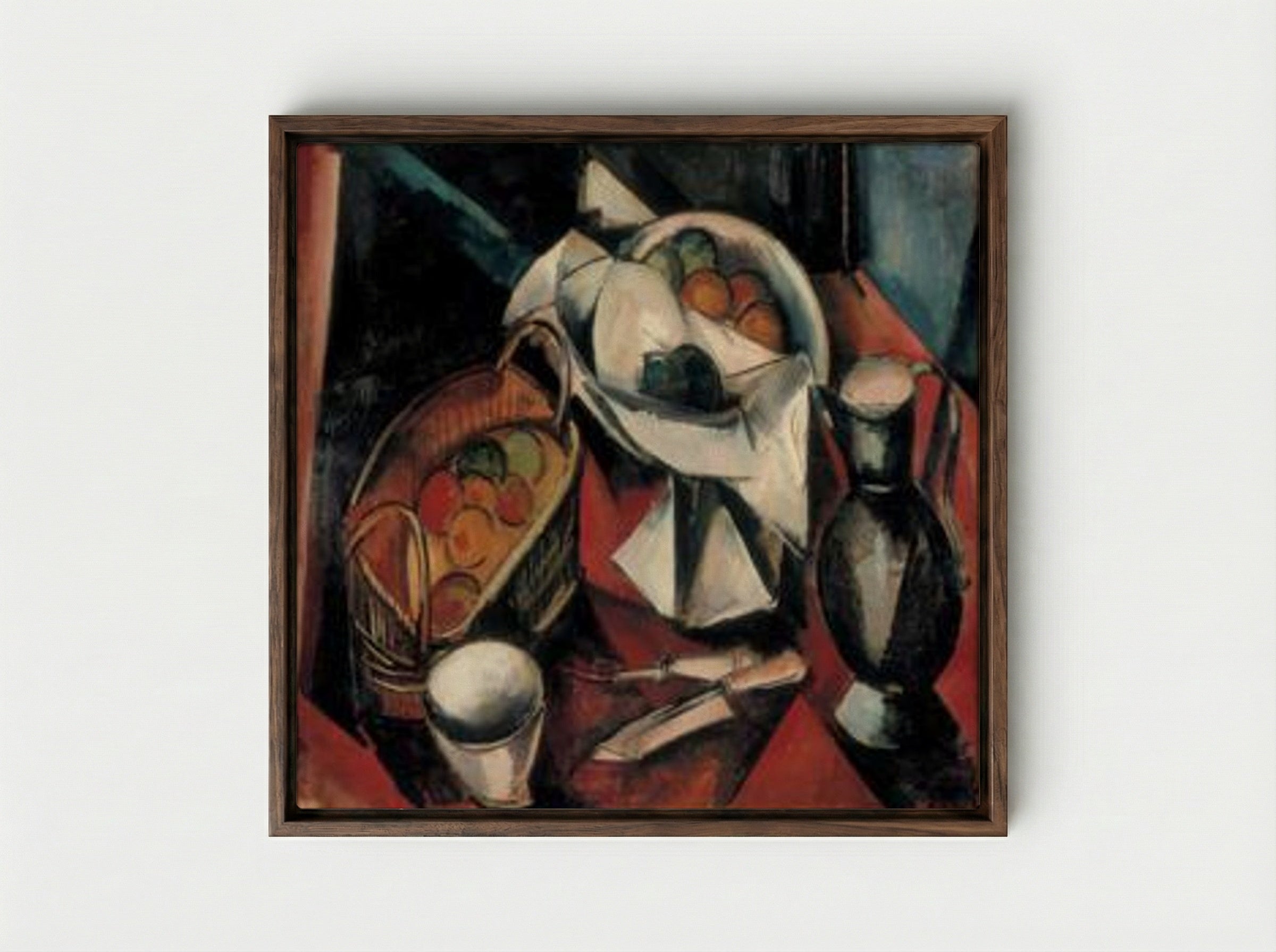Still Life with Knife - Maurice de Vlaminck - Framed Canvas Dark Wood