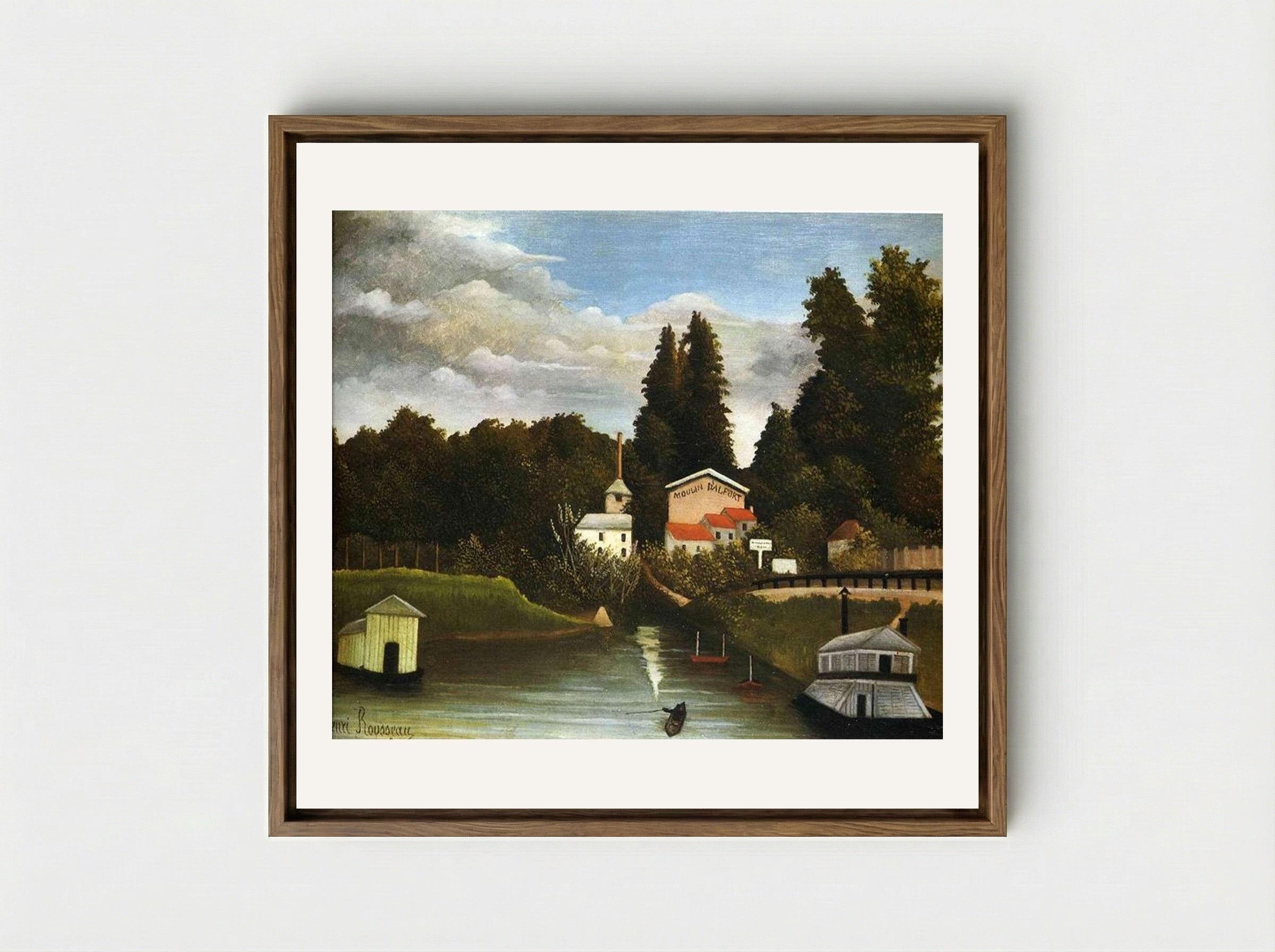 The Mill at Alfort - Henri Rousseau - Framed Canvas Wood