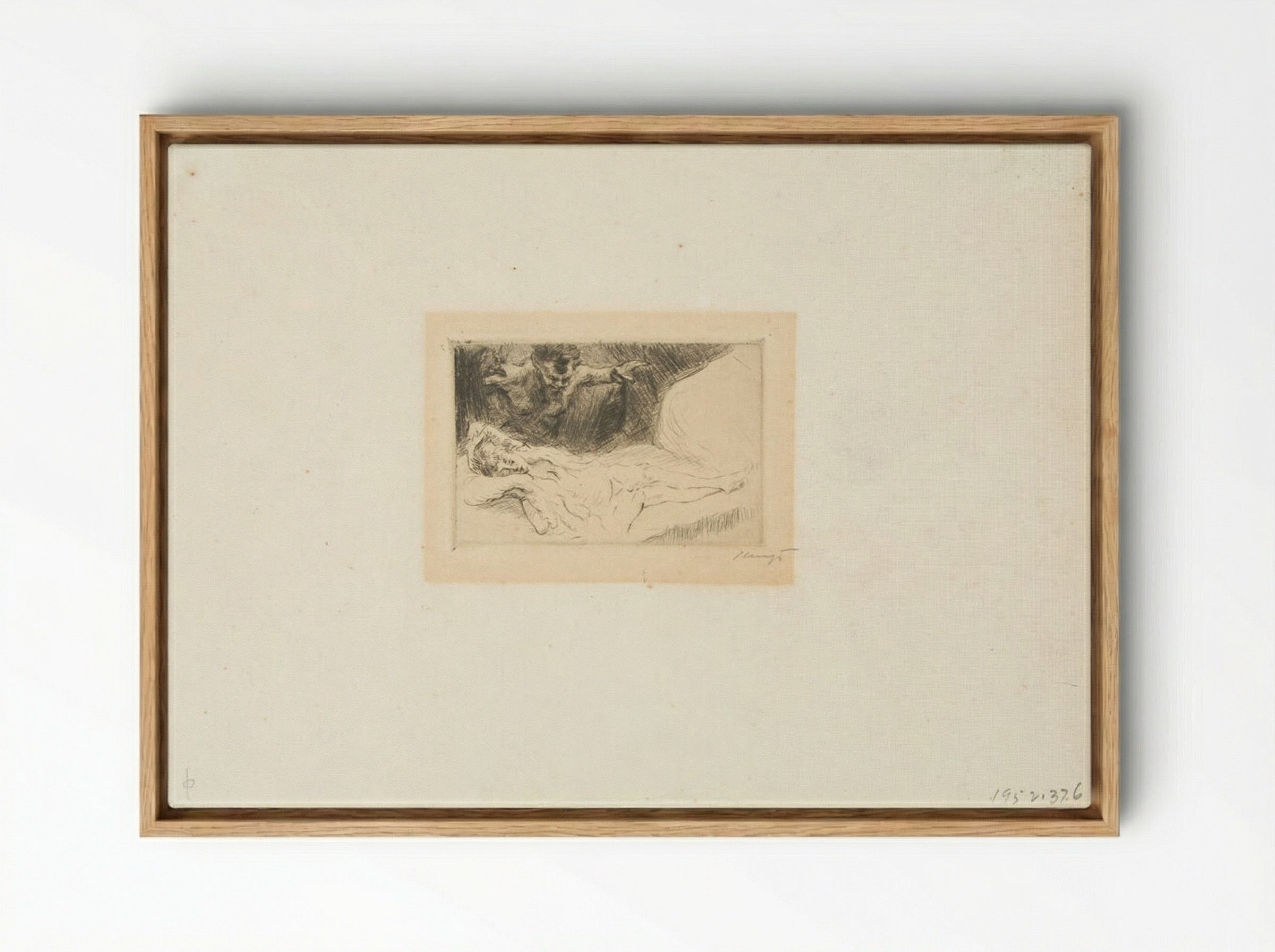Faun and Nymph - Max Slevogt - Framed Canvas Wood