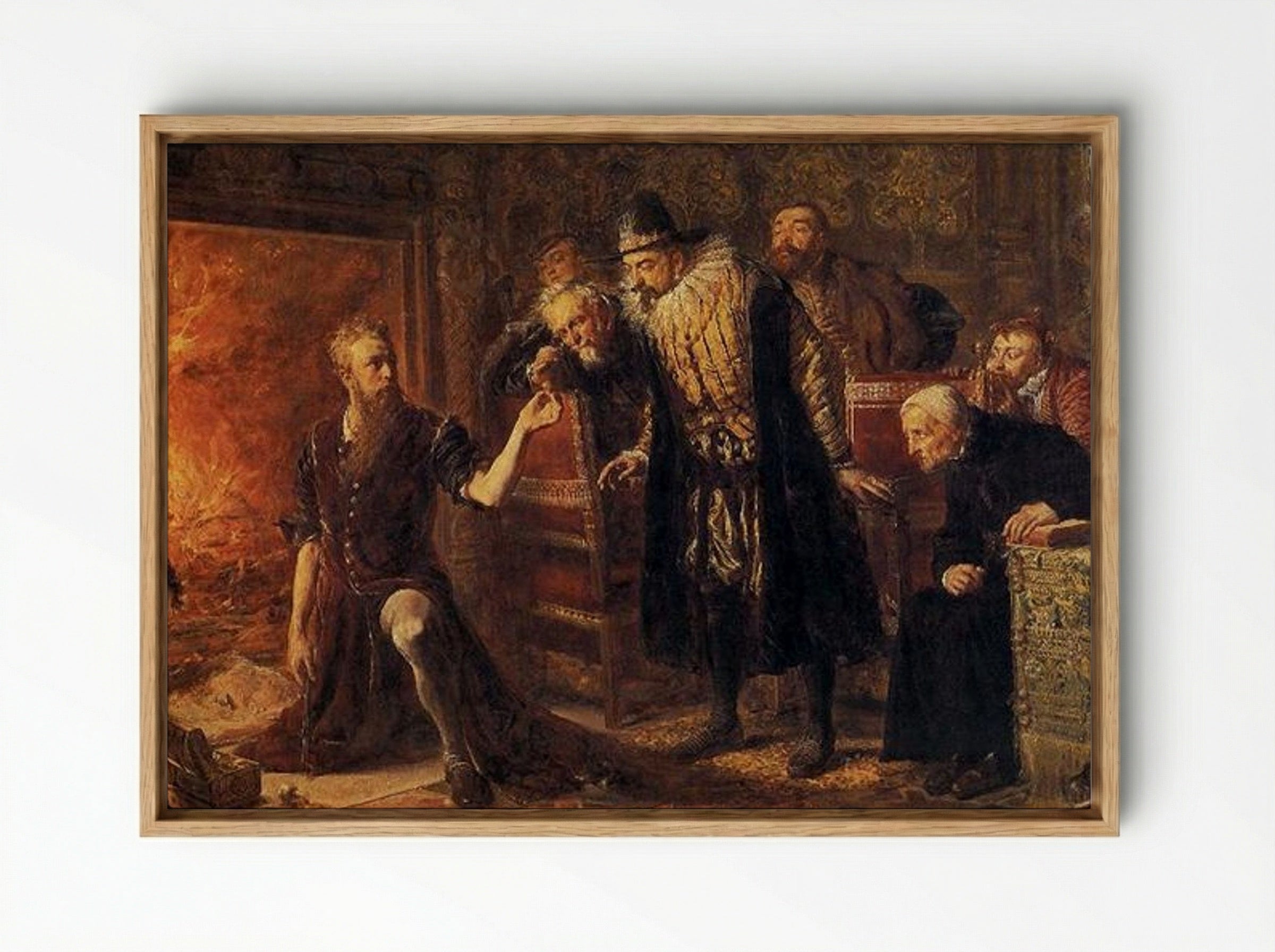 Alchemist Sendivogius - Jan Matejko - Framed Canvas Wood
