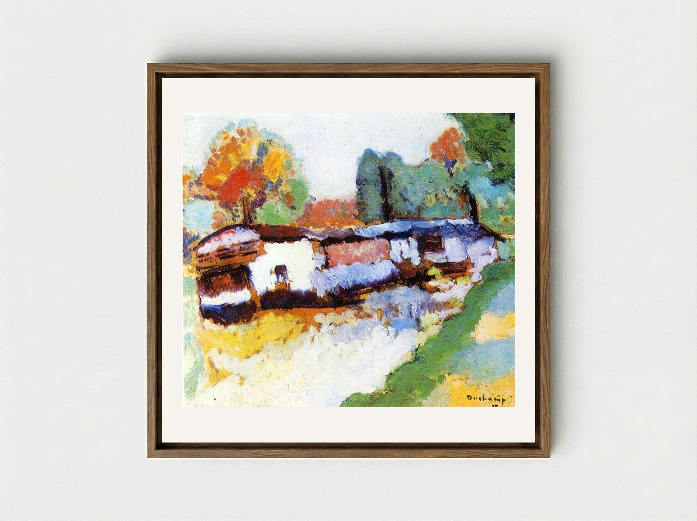 Laundry Barge - Marcel Duchamp - Framed Canvas Wood