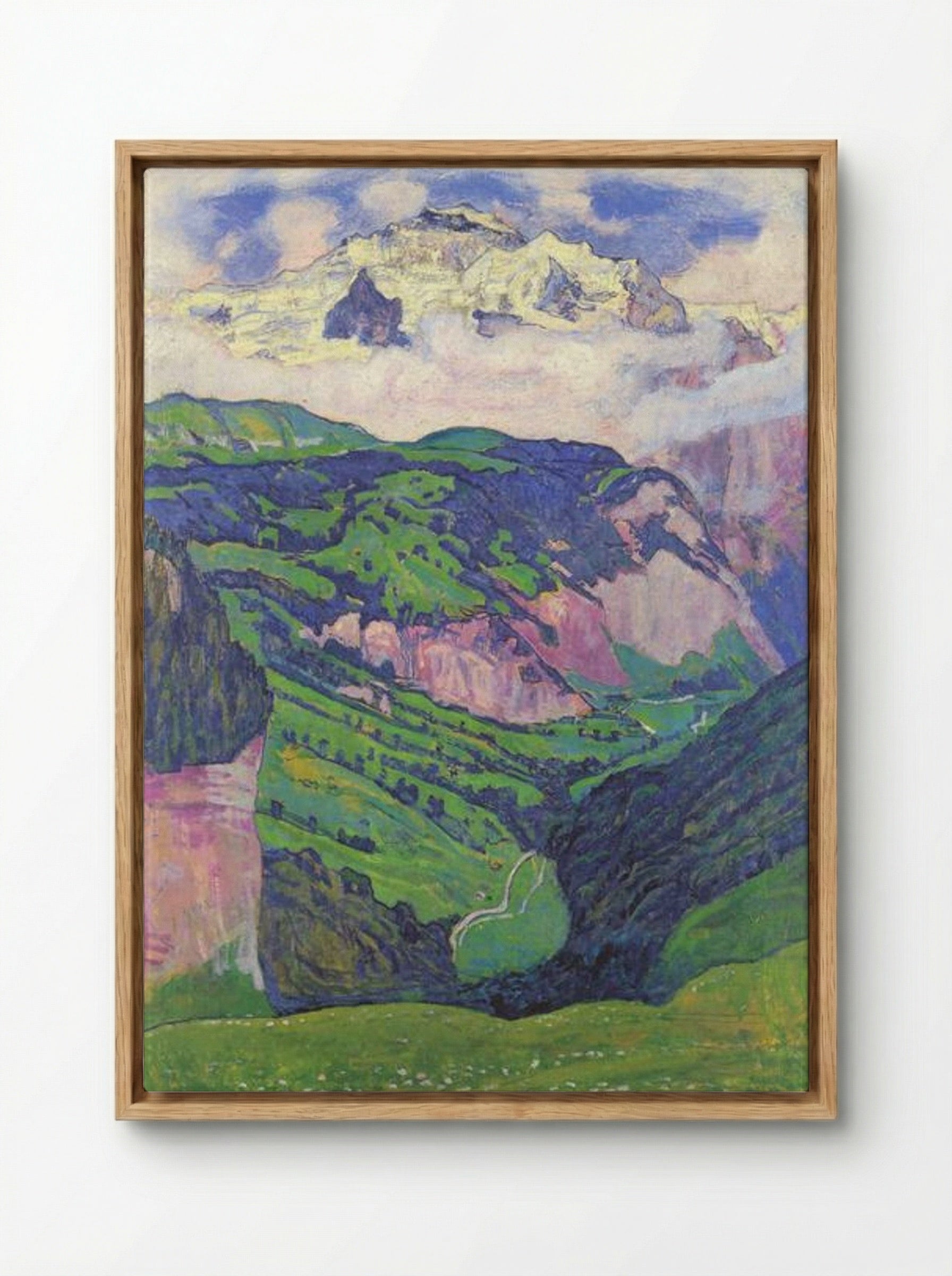 The Lady of the Isenfluh - Ferdinand Hodler - Framed Canvas Wood