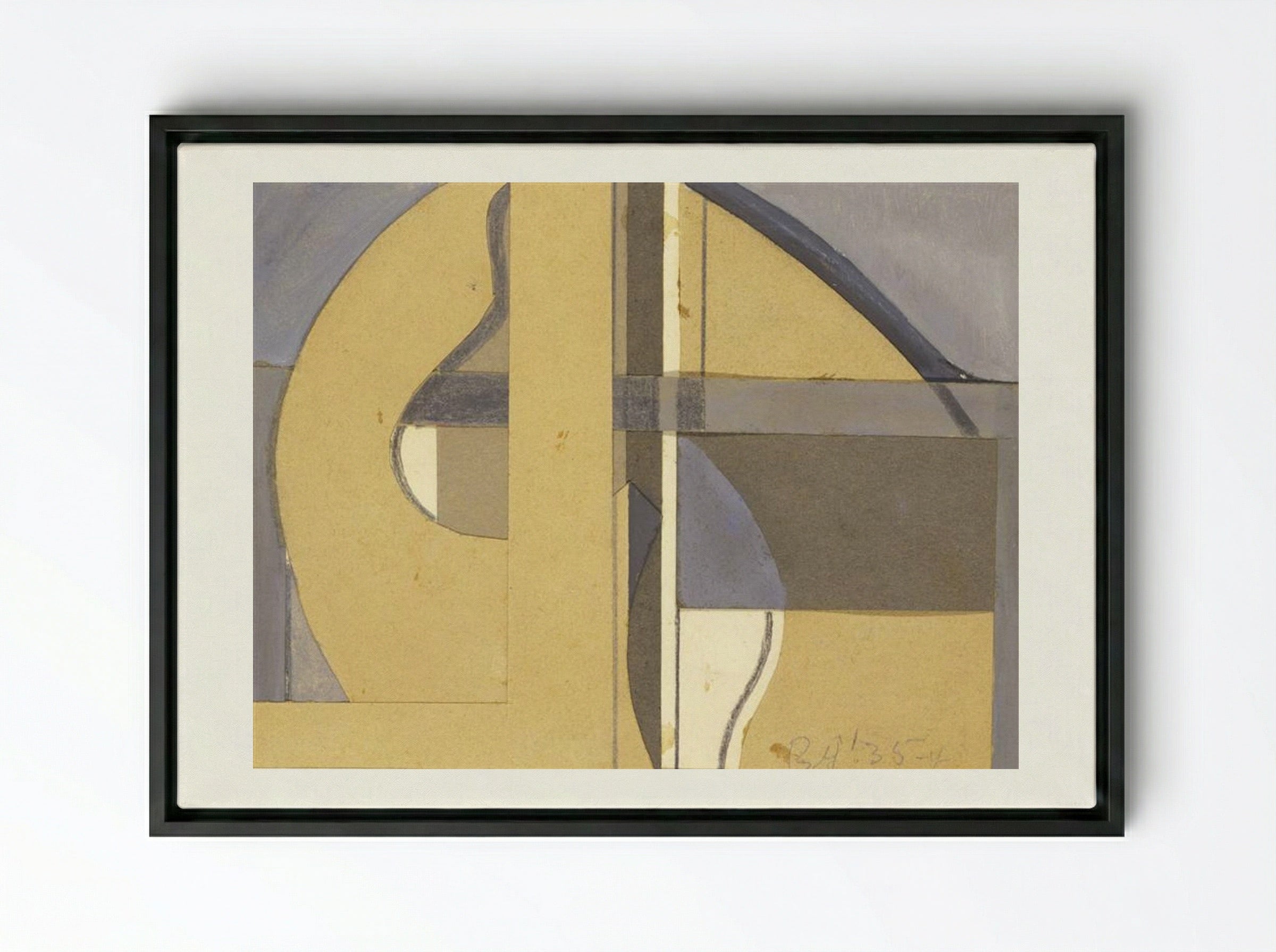 Untitled (35-4) - Balcomb Greene - Framed Canvas Black