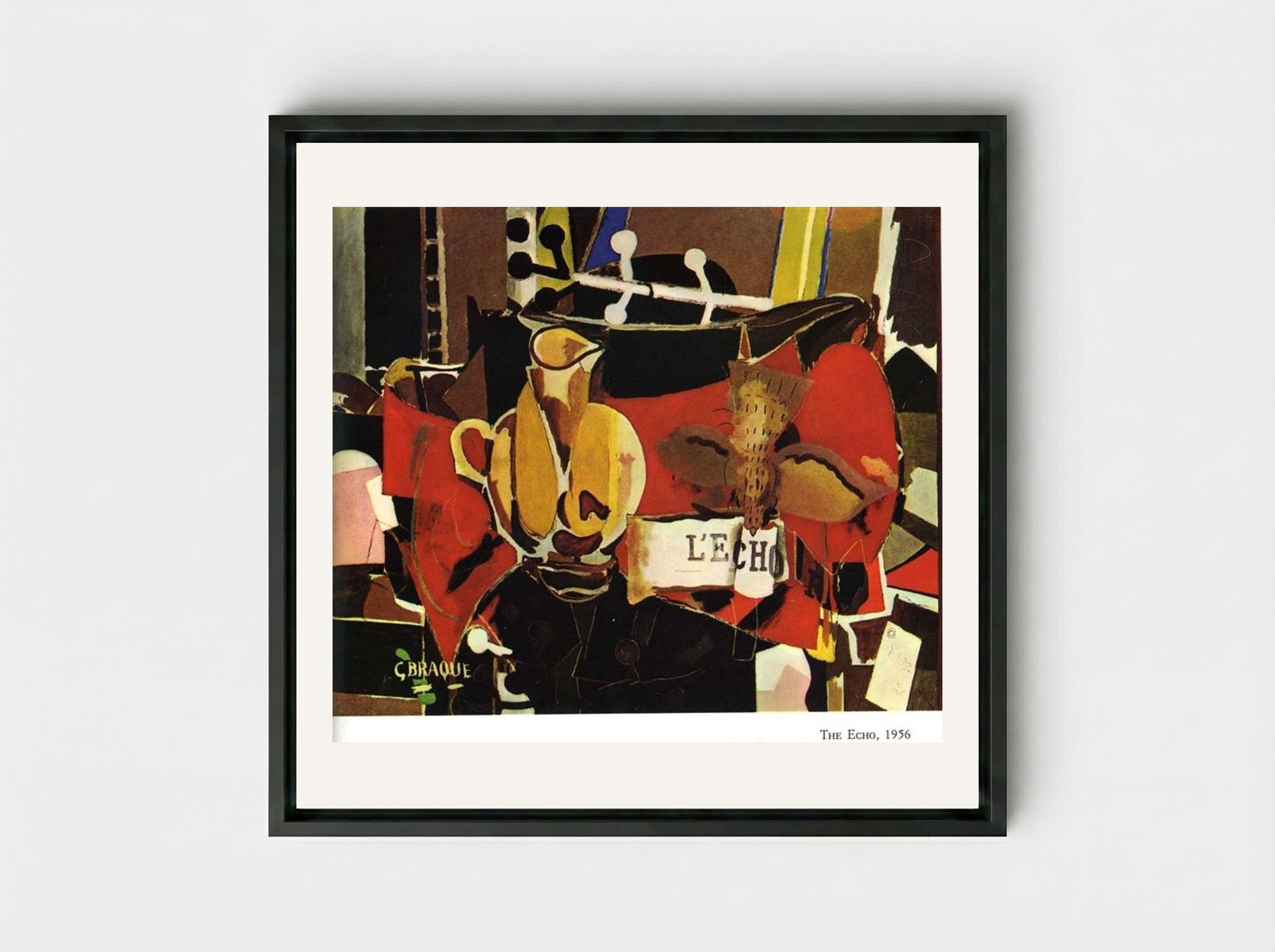 The Echo - Georges Braque - Framed Canvas Black