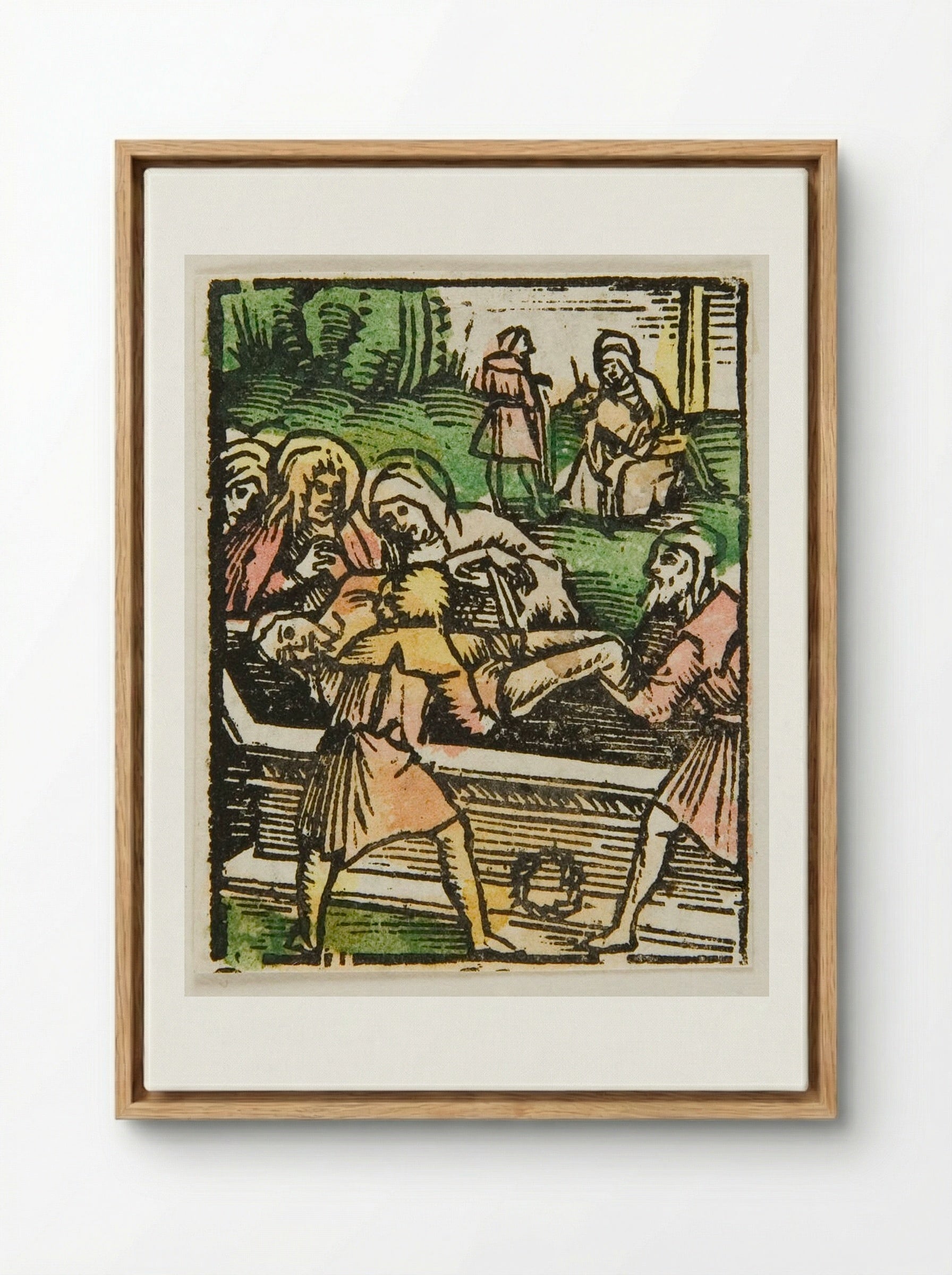 The Burial of Christ - Urs Graf - Framed Canvas Wood